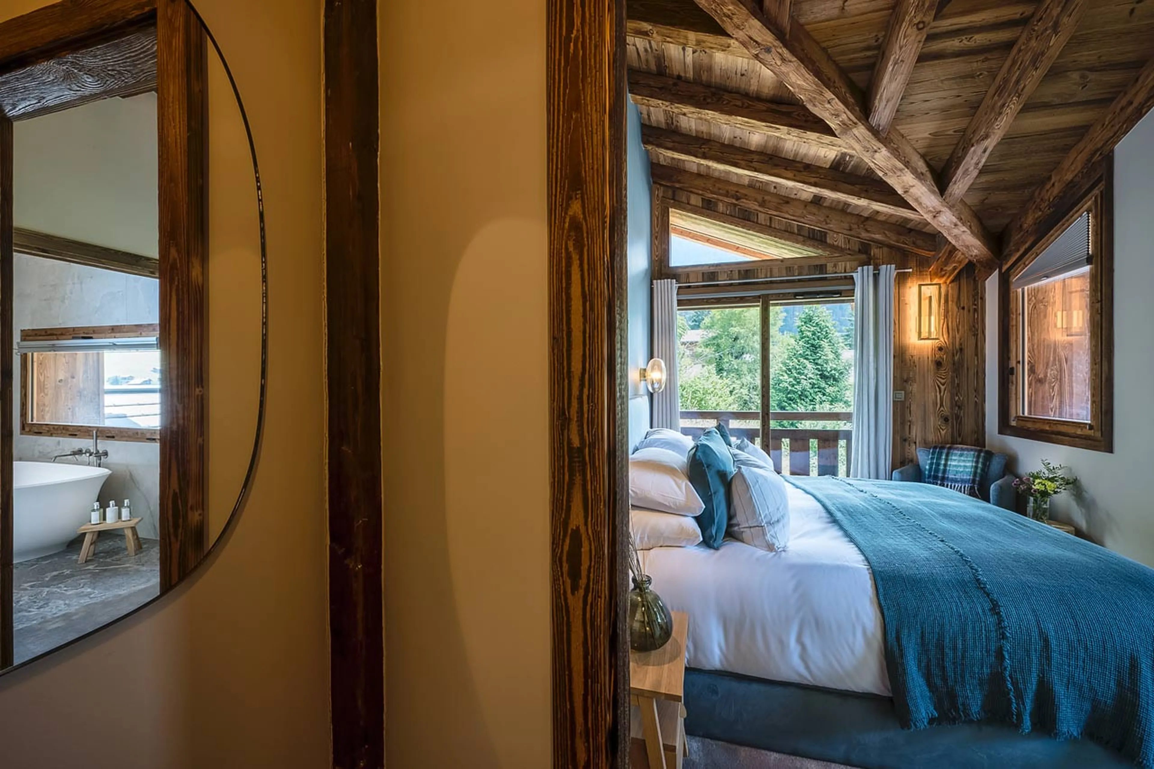 Master bedroom at Chalet Genevieve in Morzine