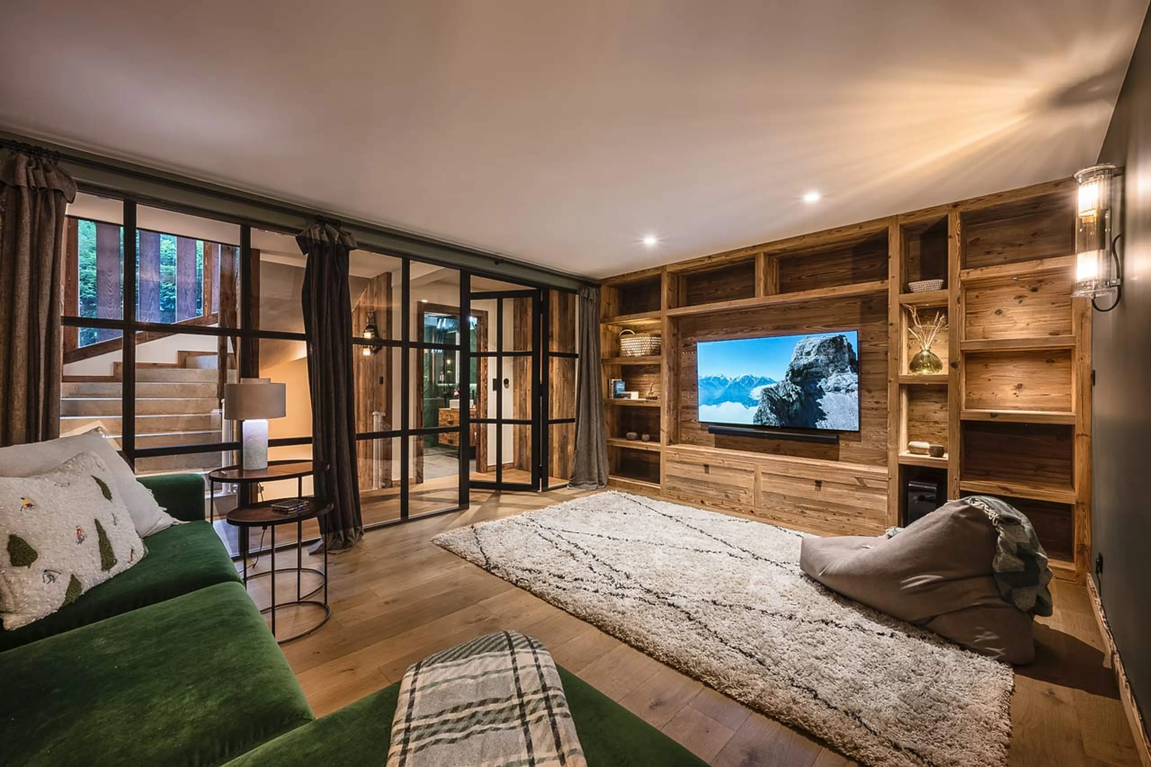 TV room at Chalet Genevieve in Morzine