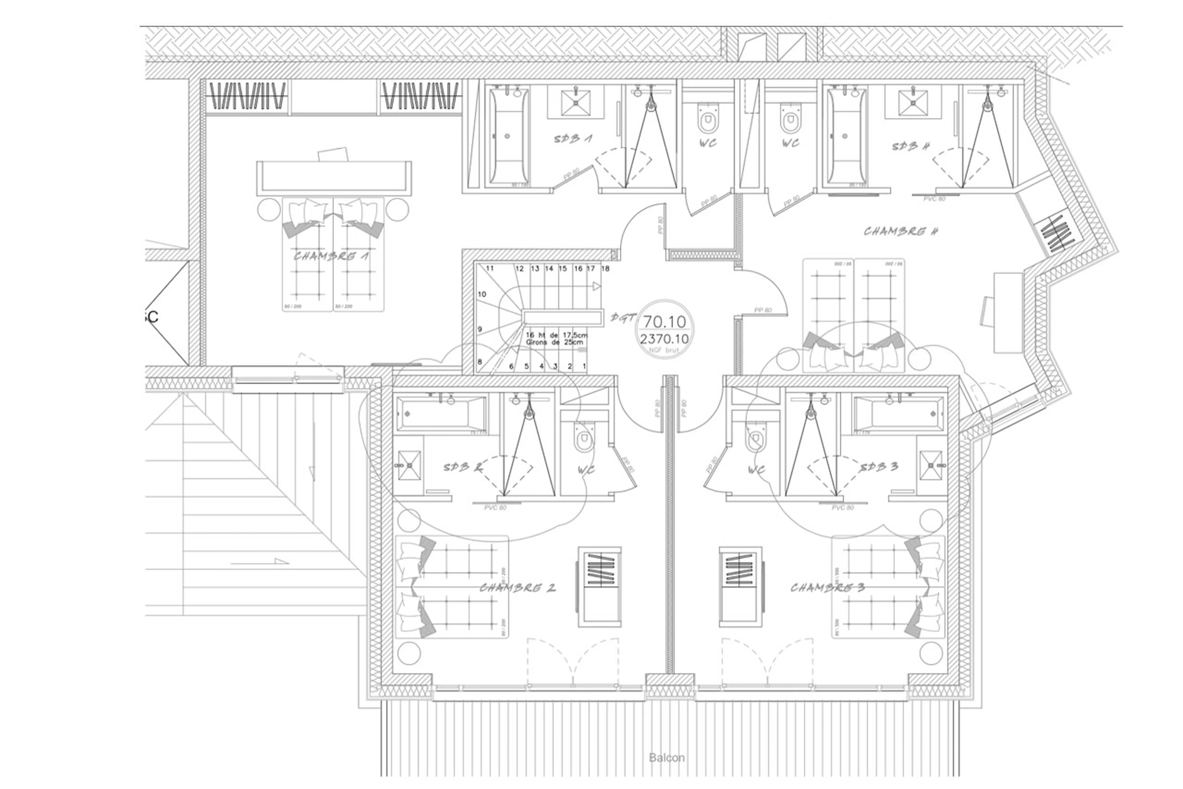 Level 2 of Chalet Golden Jubilee in Val Thorens