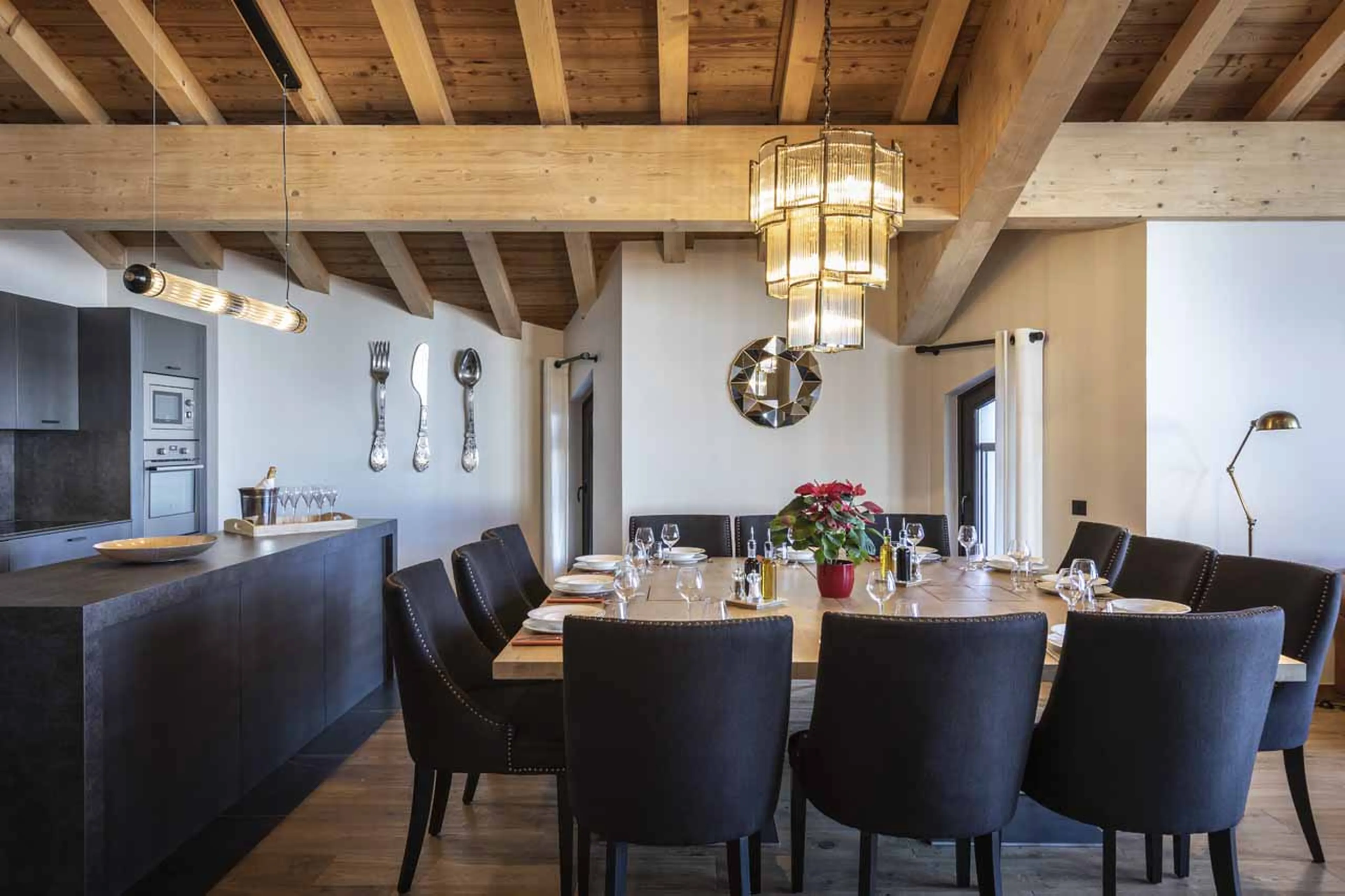 Dining table at Chalet Golden Jubilee in Val Thorens