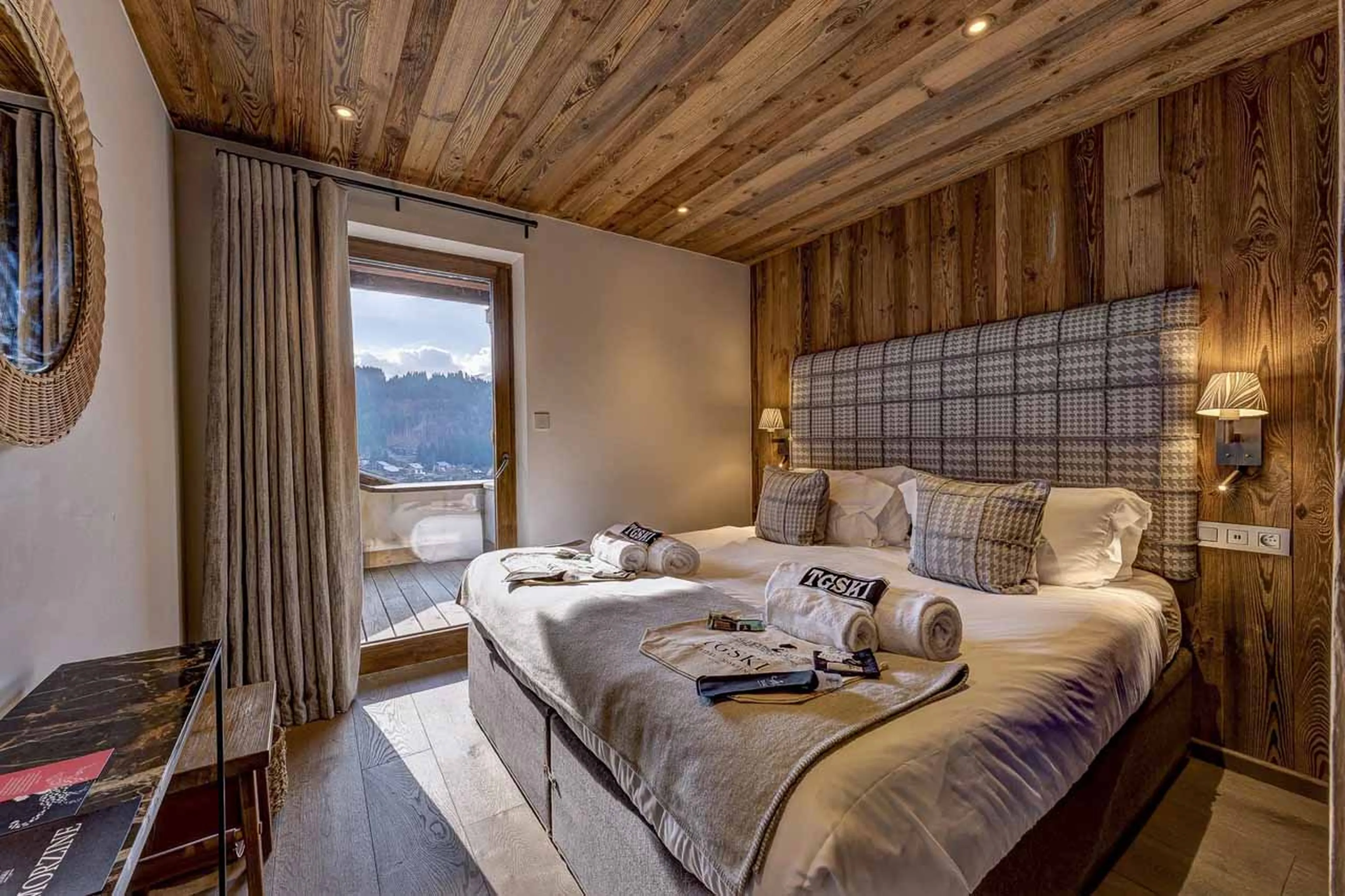 Bedroom one at Chalet Goldilocks & Three Bears in Morzine
