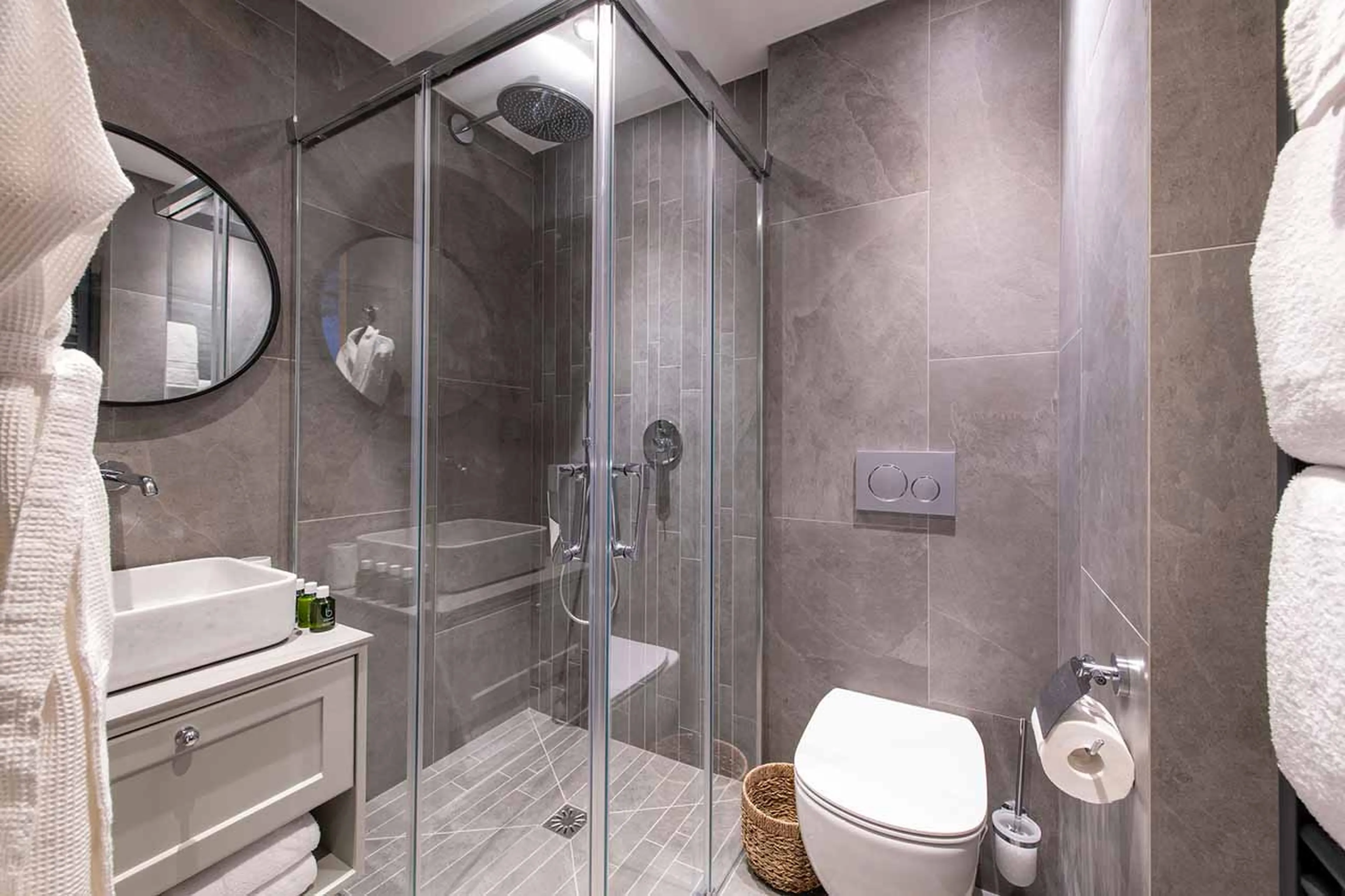 Shower room two at Chalet Goldilocks in Morzine