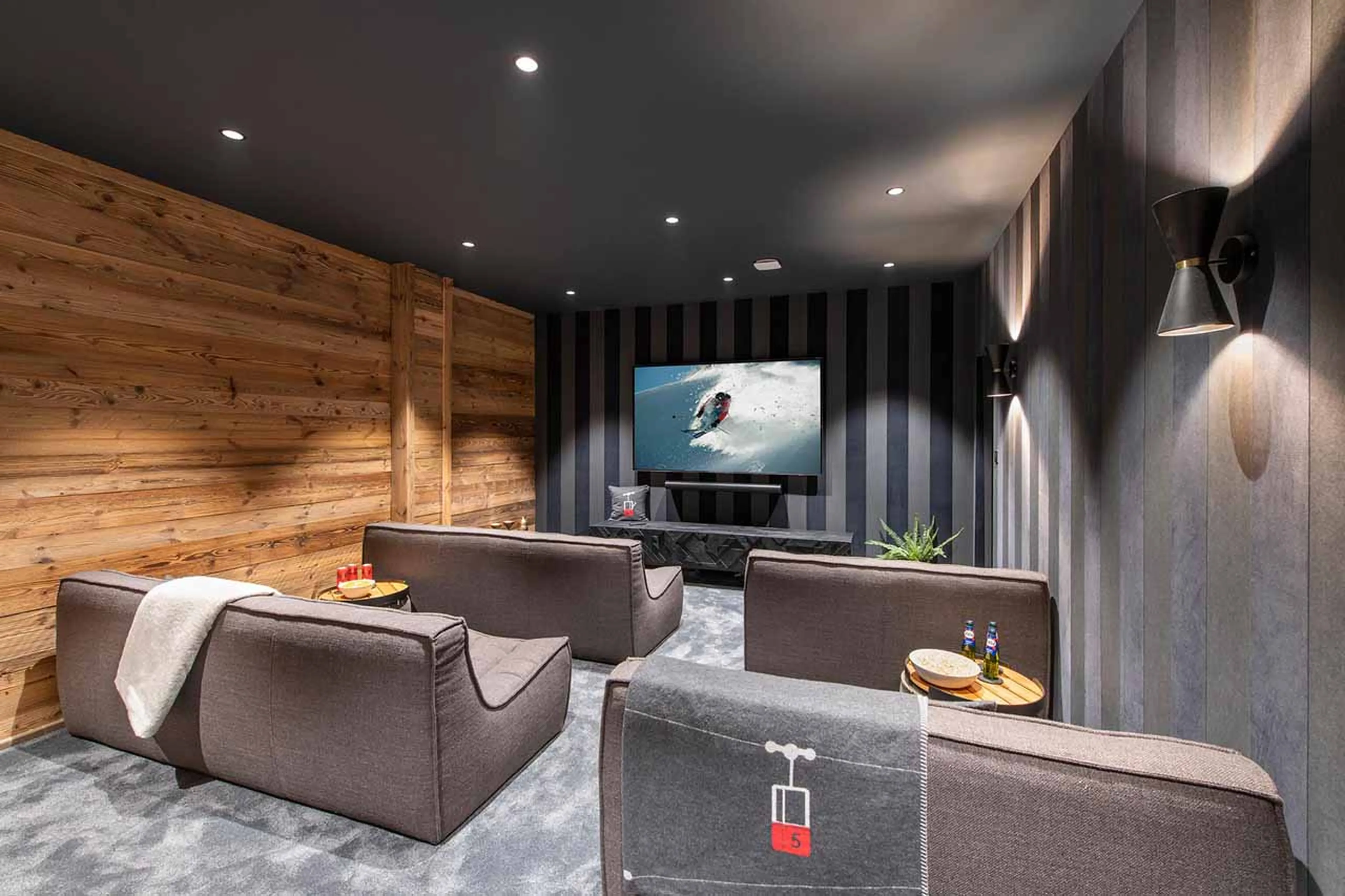 Cinema room at Chalet Goldilocks in Morzine