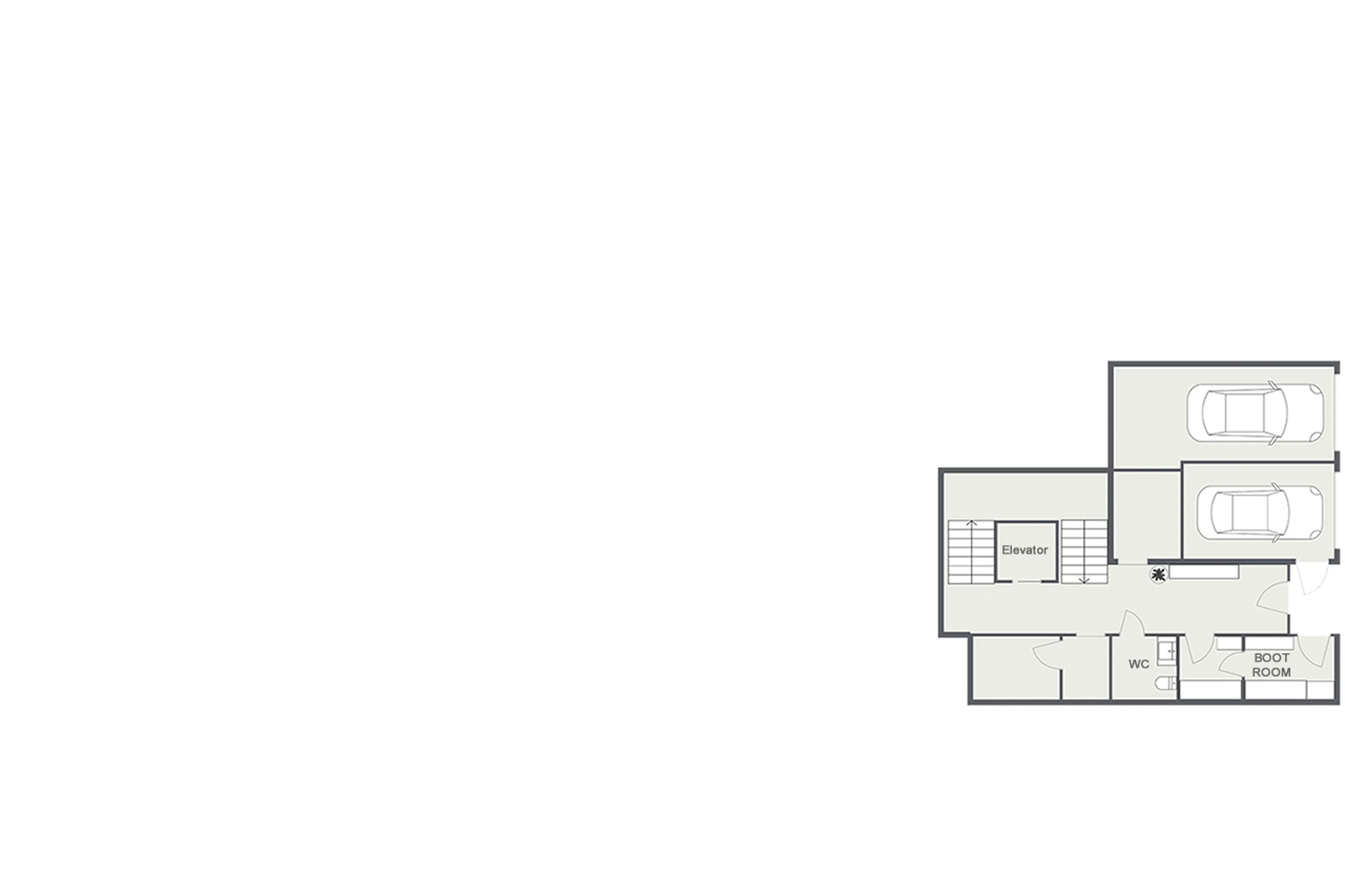 Lower ground floor plan of Chalet Goldilocks in Morzine