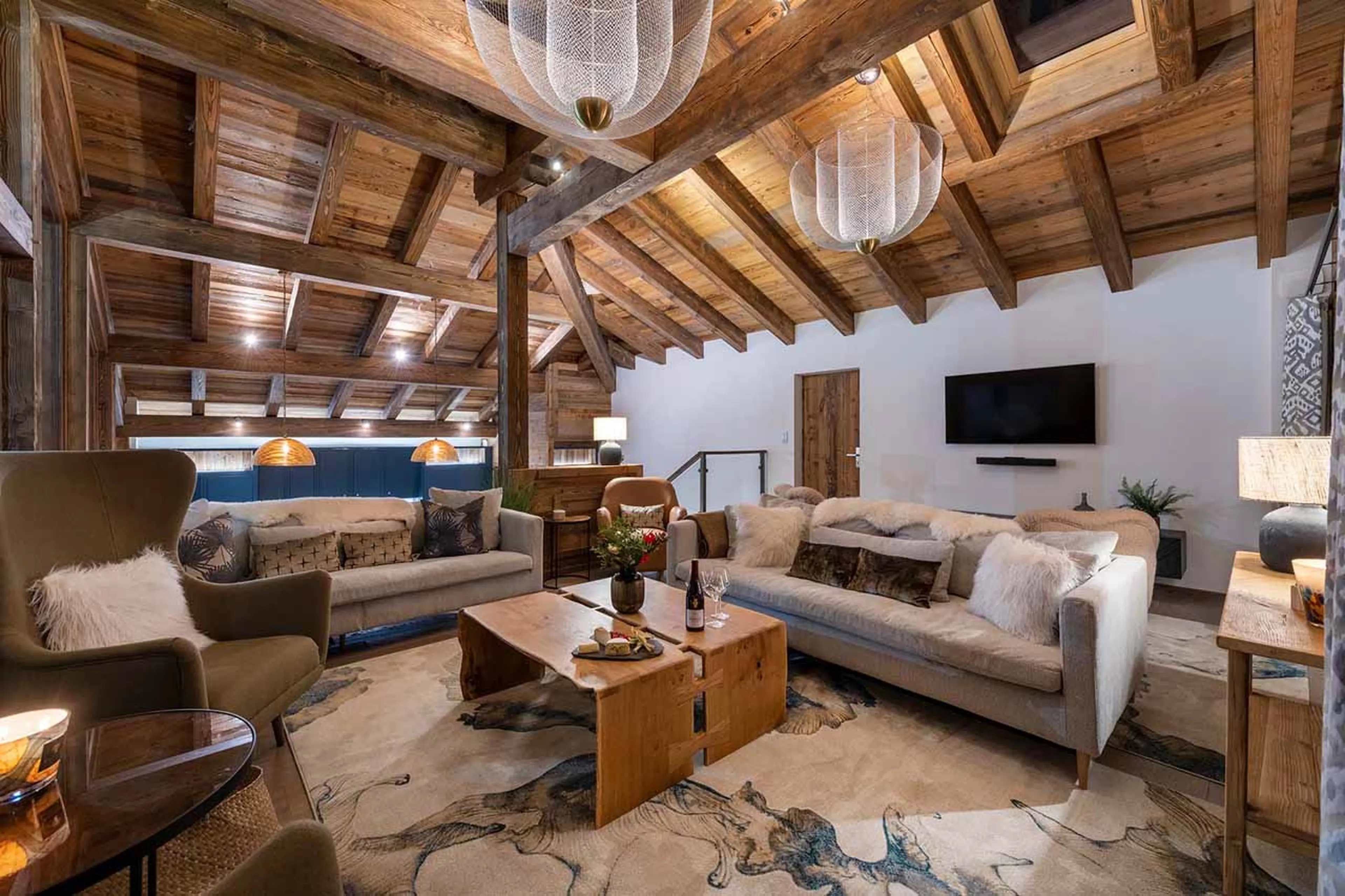 TV in lounge of Chalet Goldilocks in Morzine