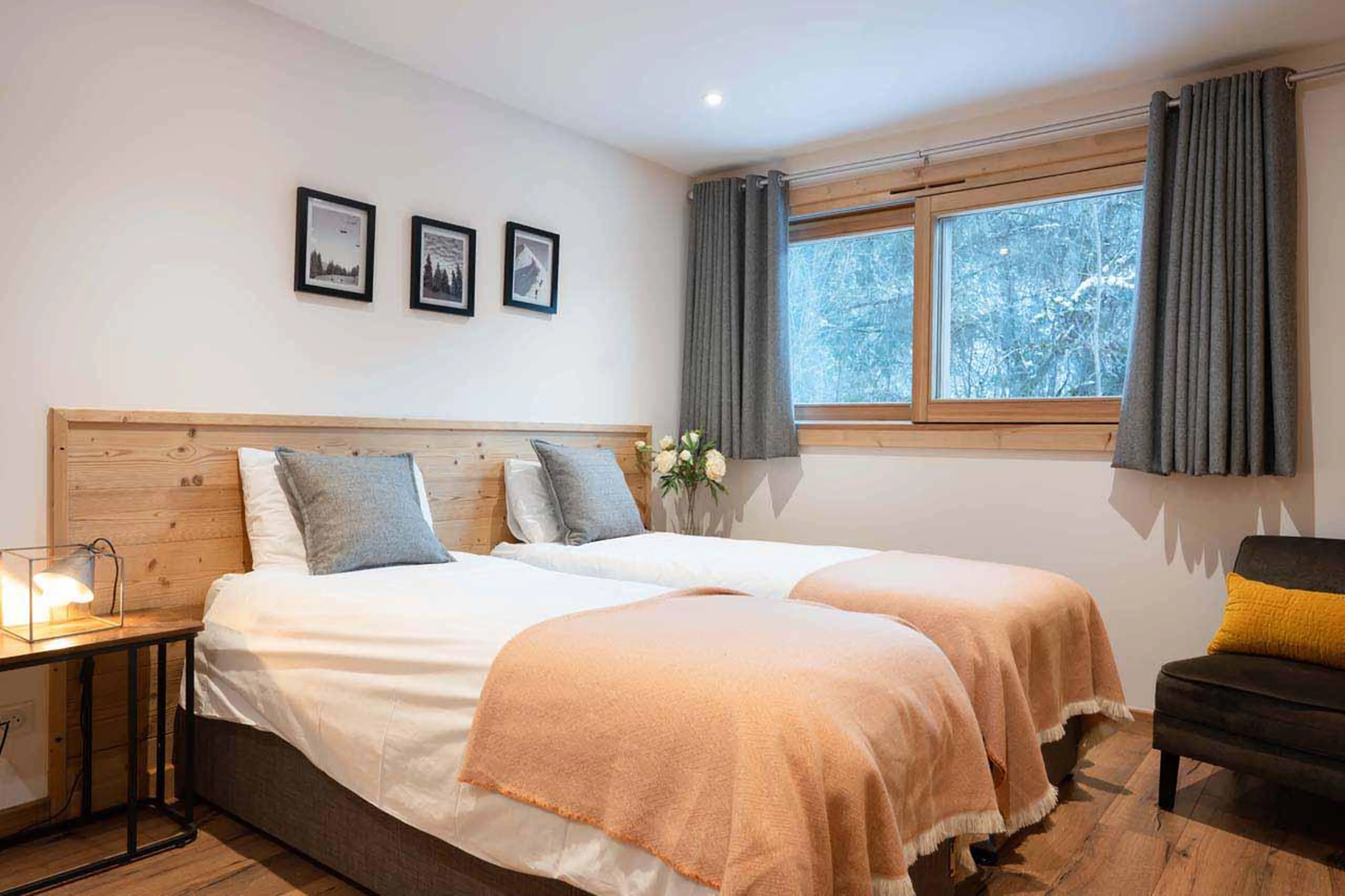 Bedroom one at Chalet Gouter in Morzine