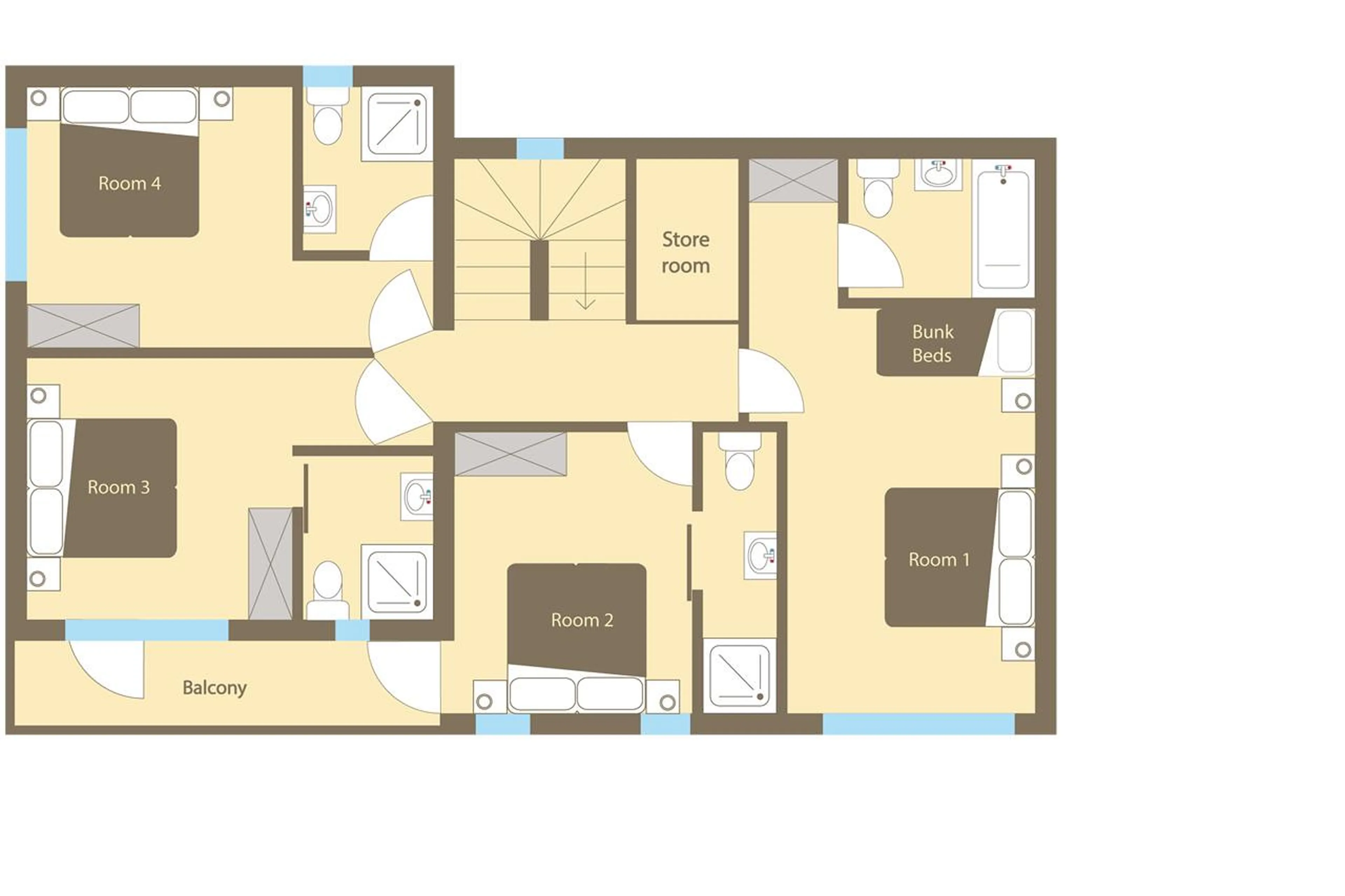 Level 1 floor plan of Chalet Gouter in Morzine