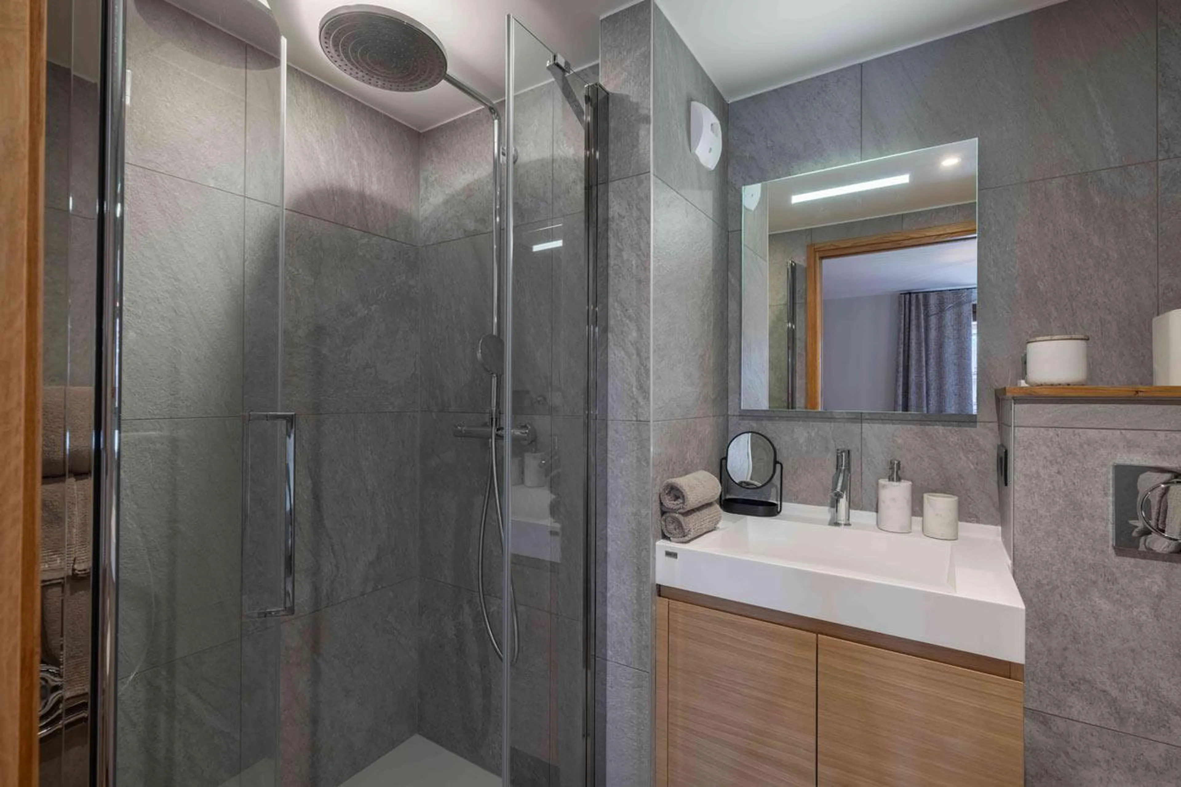 En-suite shower room in Chalet Goyard, Courchevel 1650