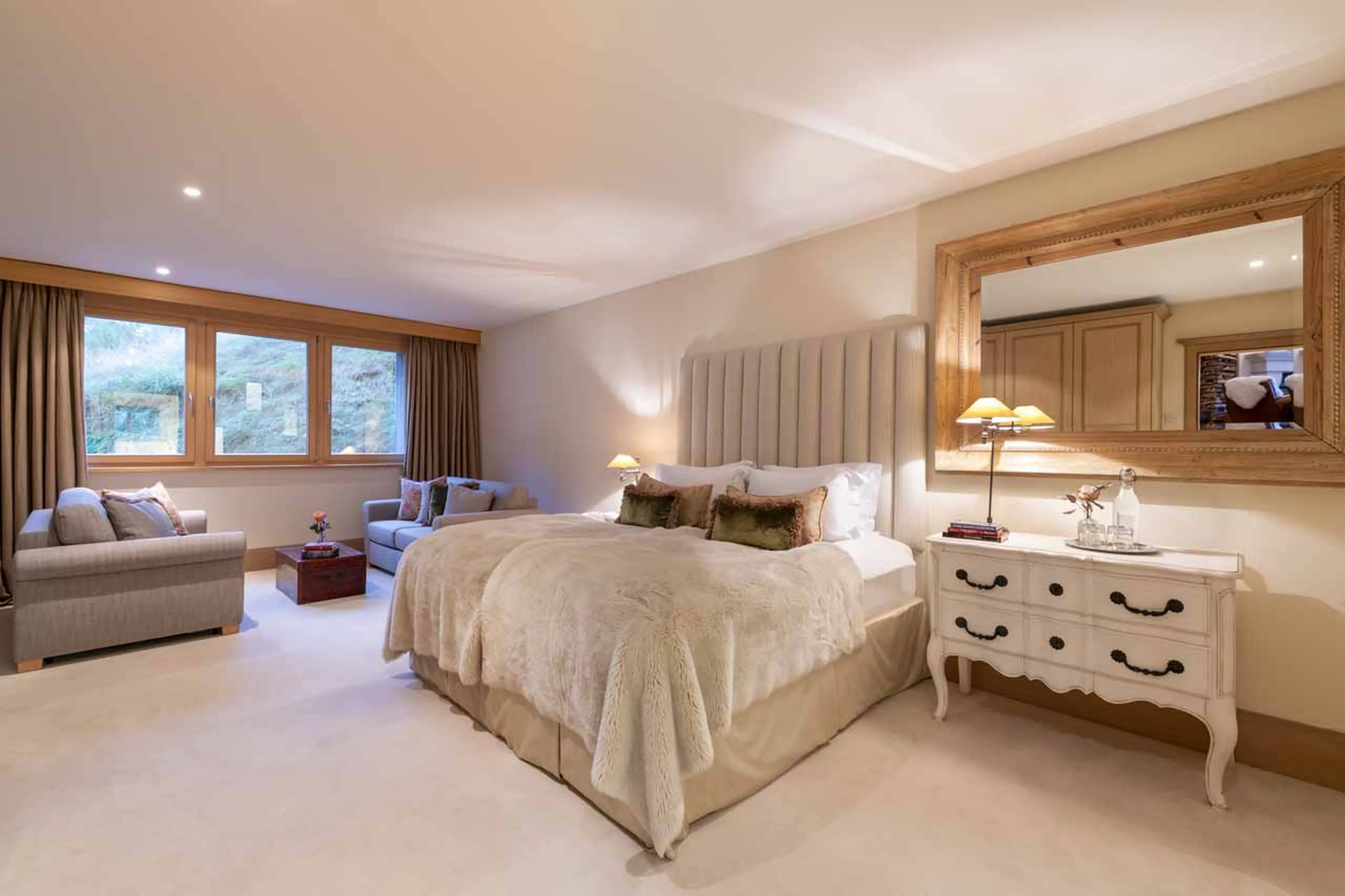 Bedroom five at Chalet Grace in Zermatt