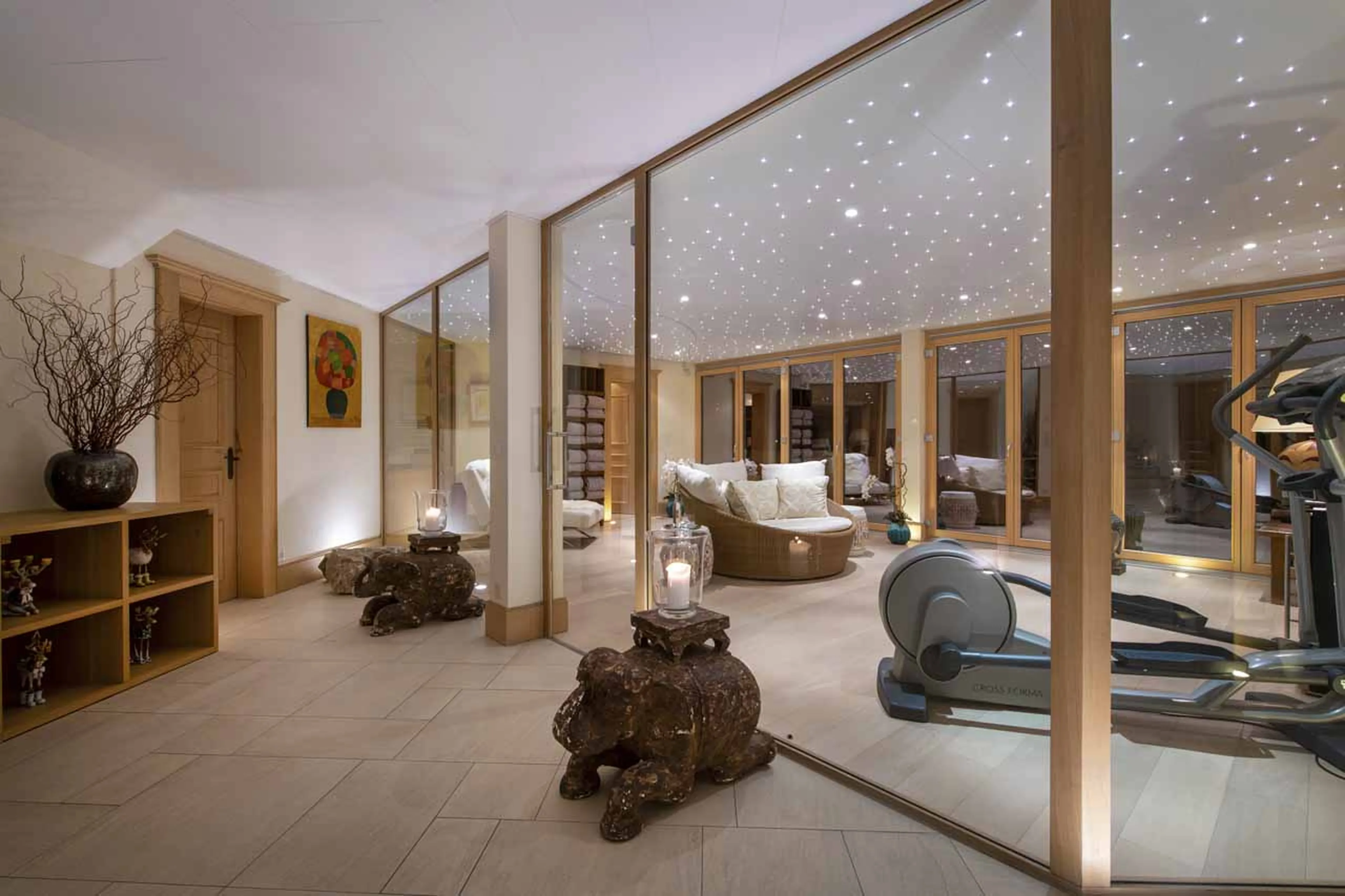 Yoga & fitness room at Chalet Grace in Zermatt