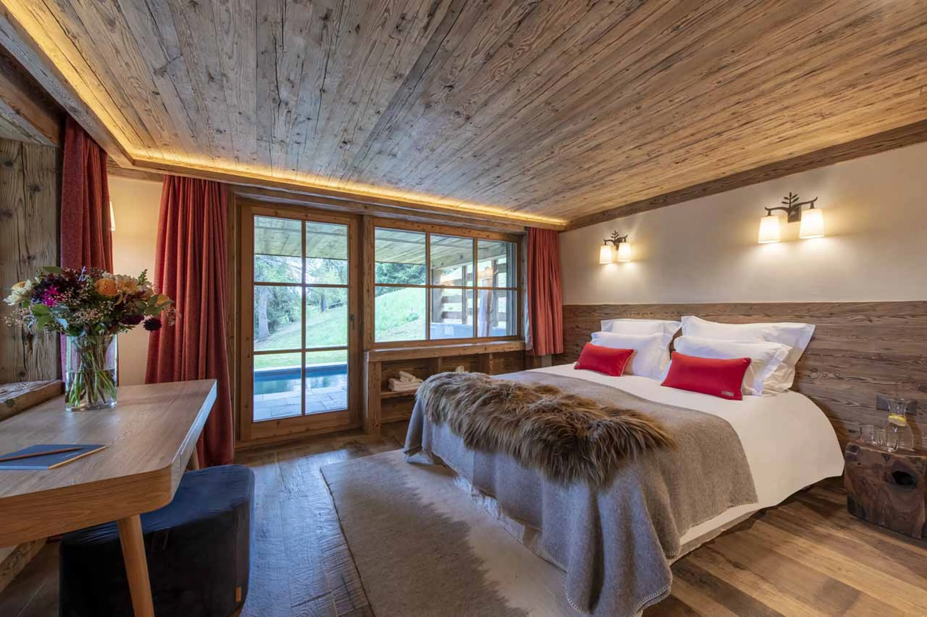 Bedroom two at Chalet Grand Coeur in Verbier