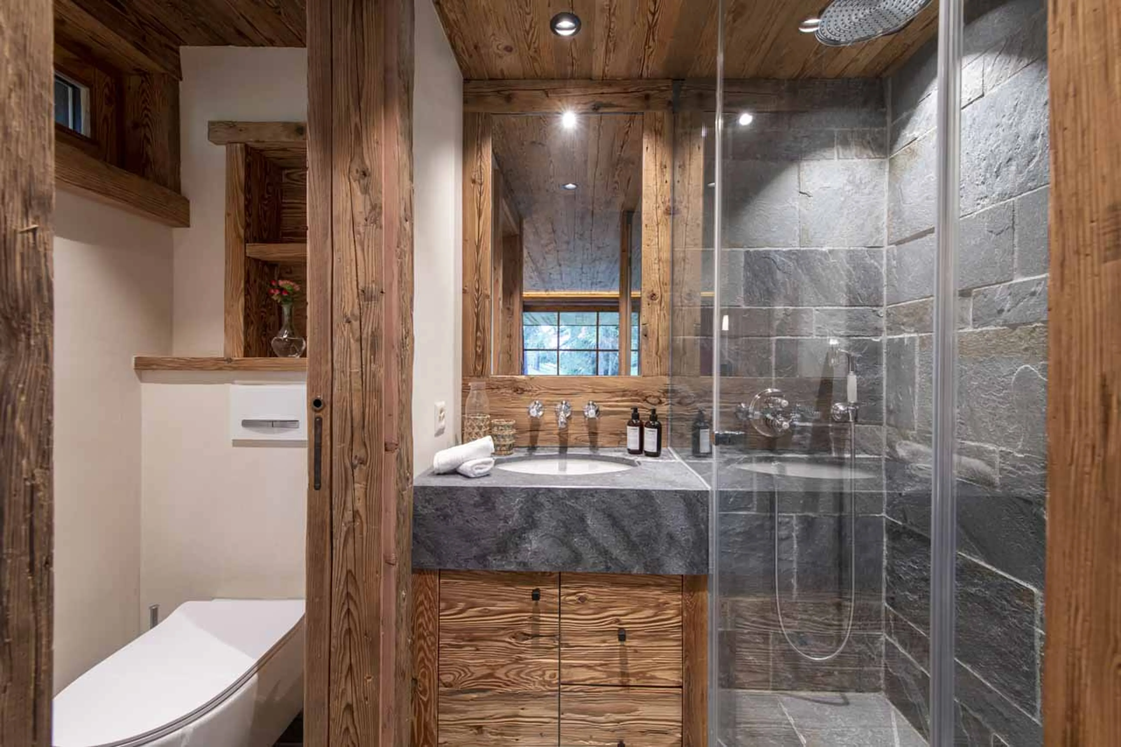 Shower room two at Chalet Grand Coeur in Verbier