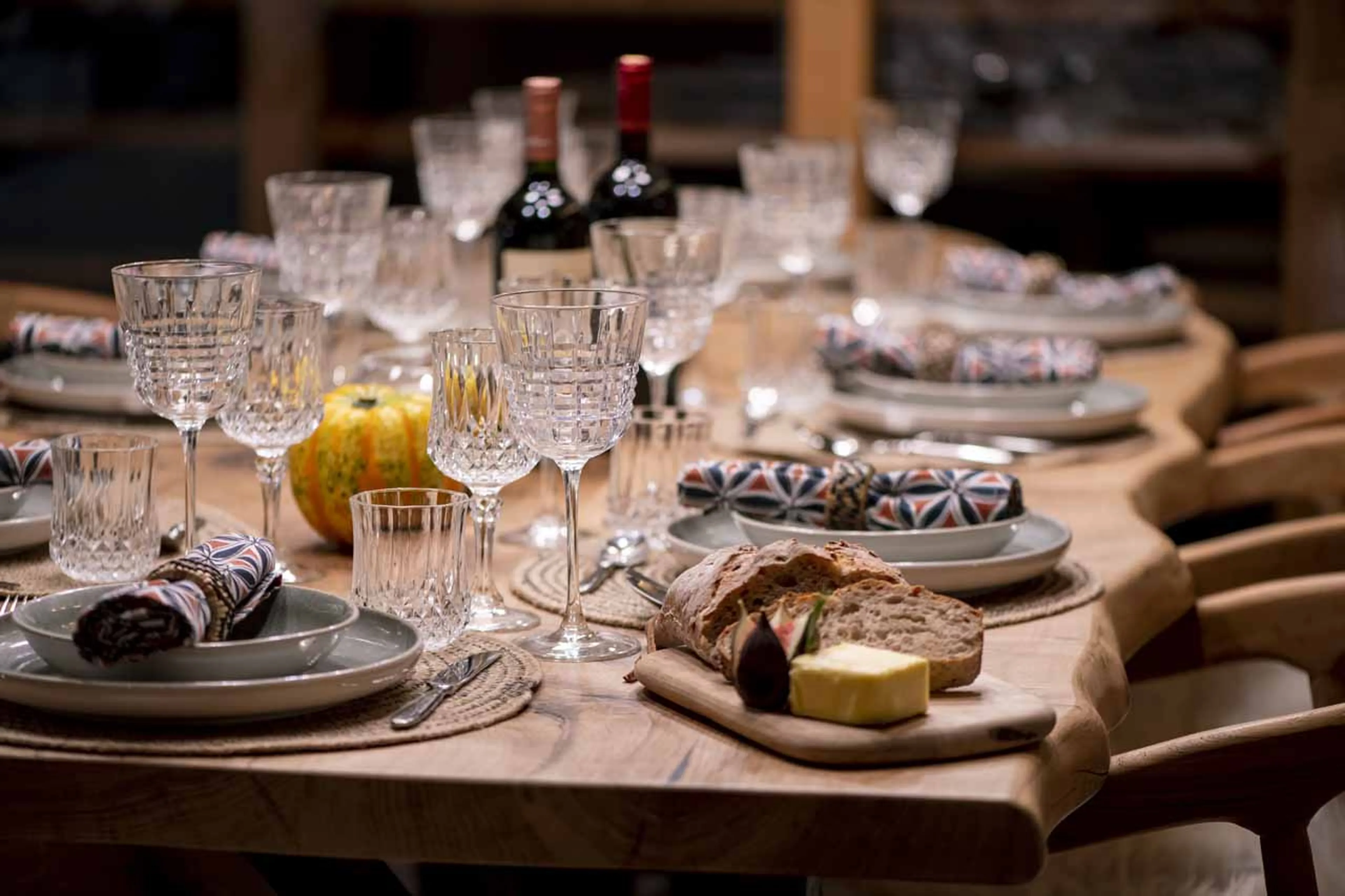Dining table at Chalet Grand Coeur in Verbier