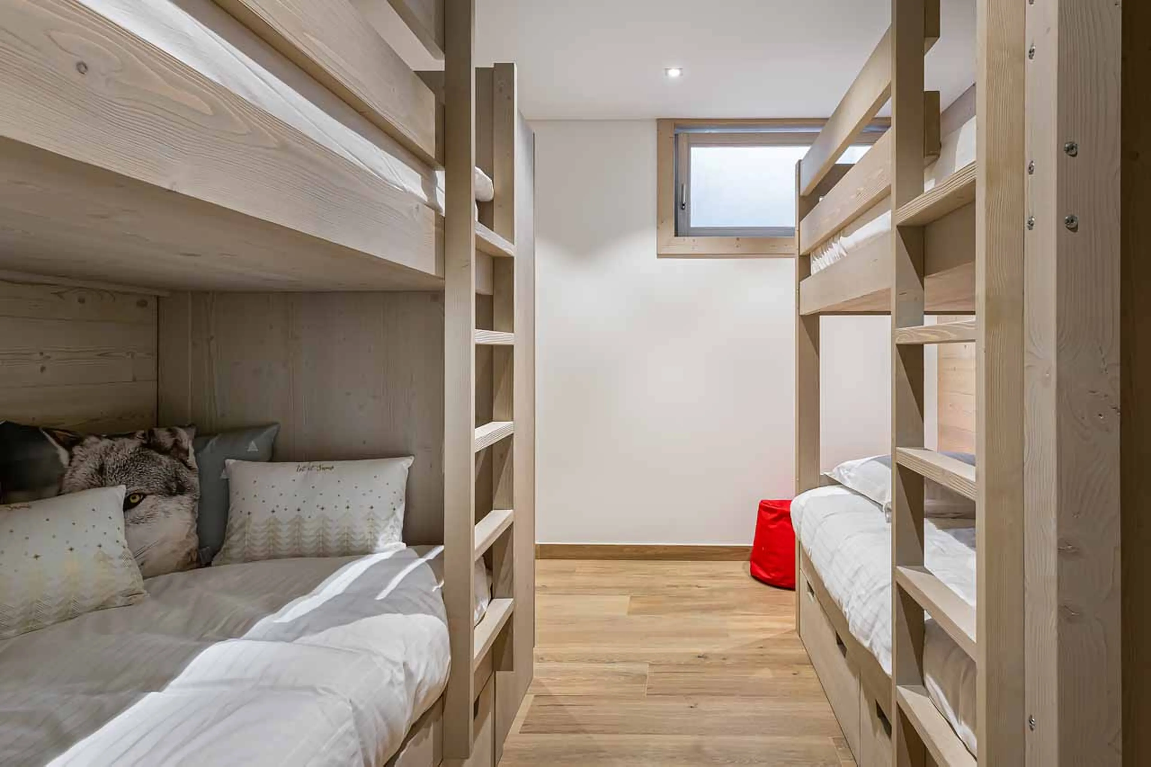 Bedroom six at Chalet Grand Tetras at Courchevel Le Praz