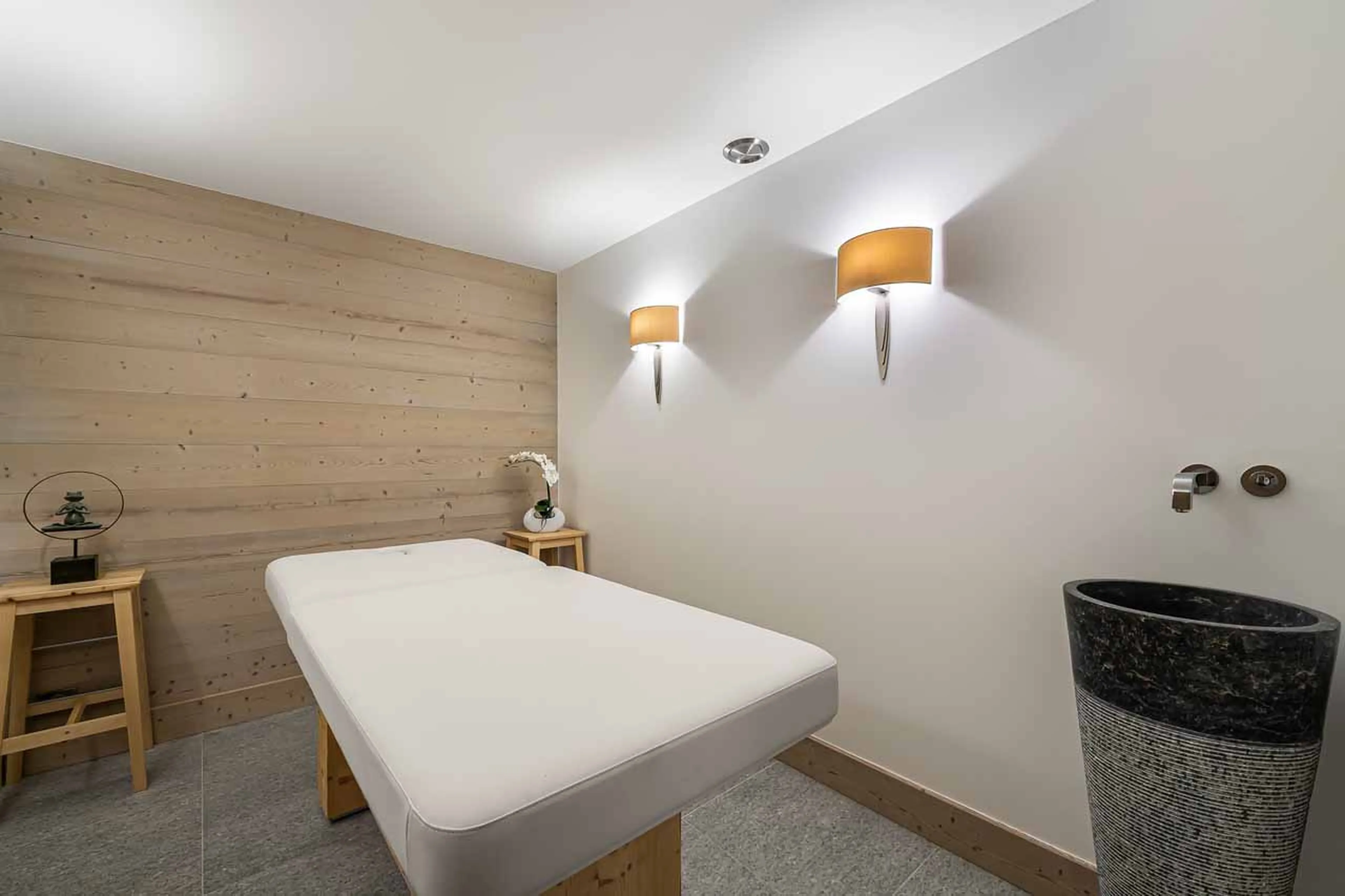 Massage room at Chalet Grand Tetras at Courchevel Le Praz