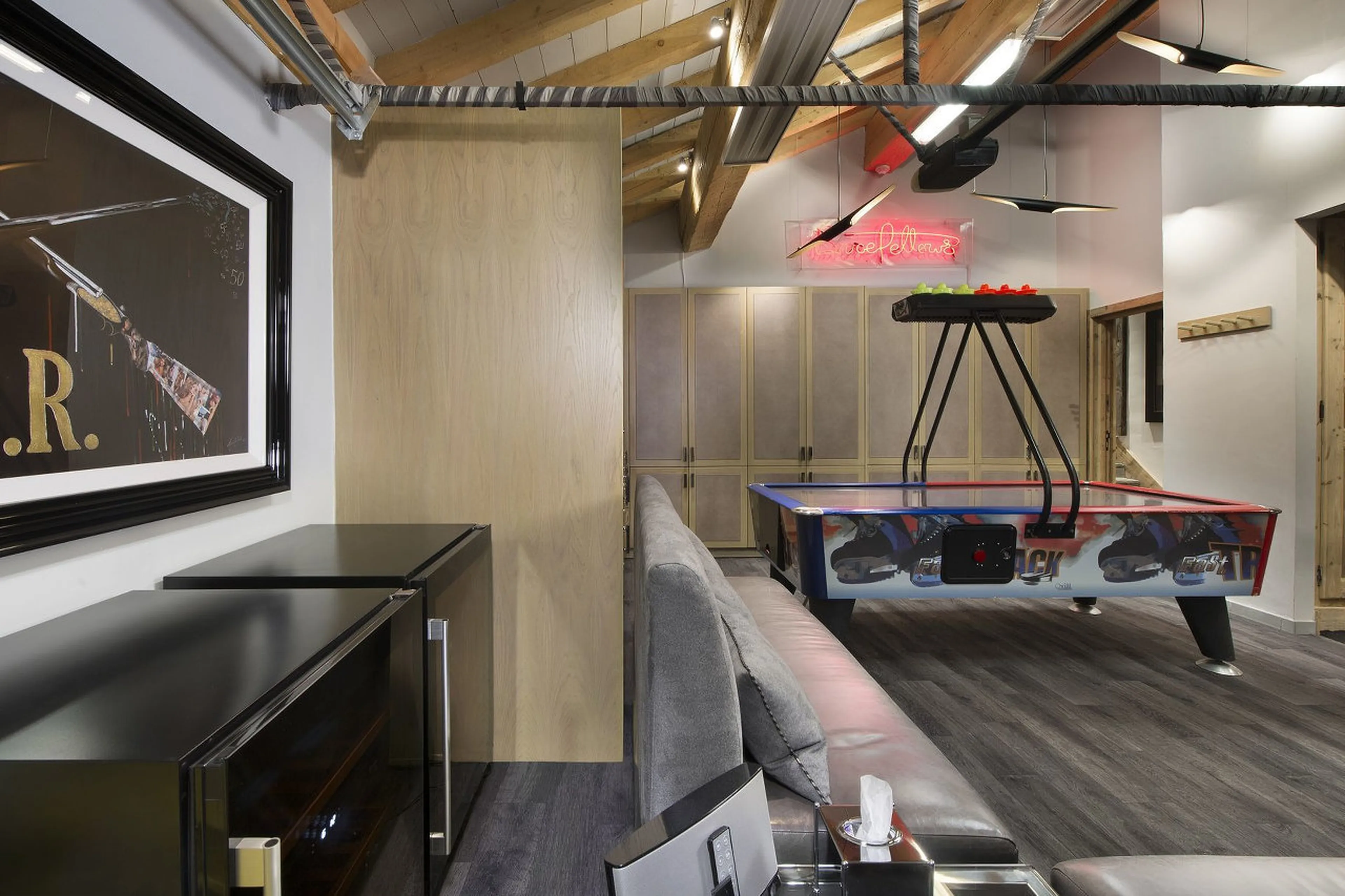 The games area of Chalet La Grande Roche in Courchevel 1850