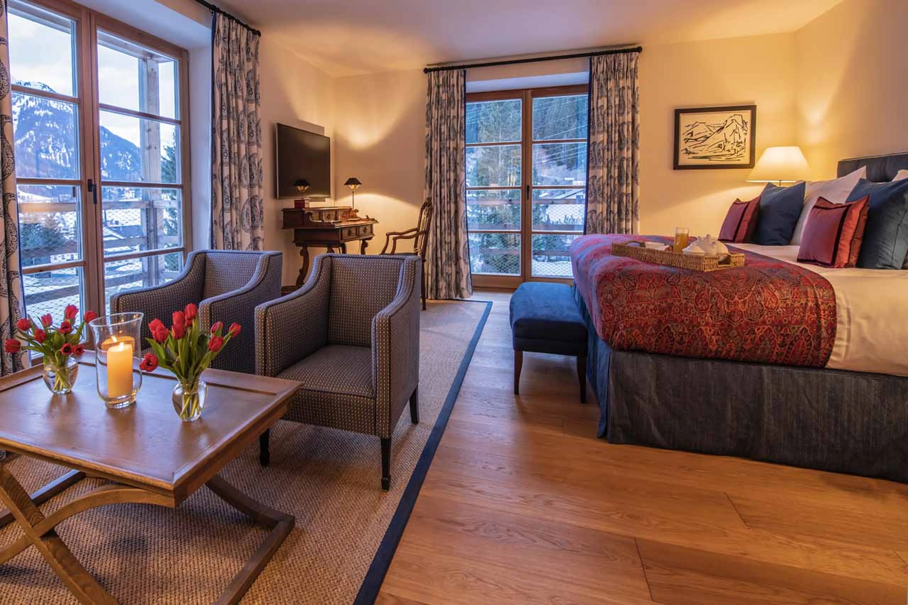 Bedroom two at Chalet Griffin in St Anton