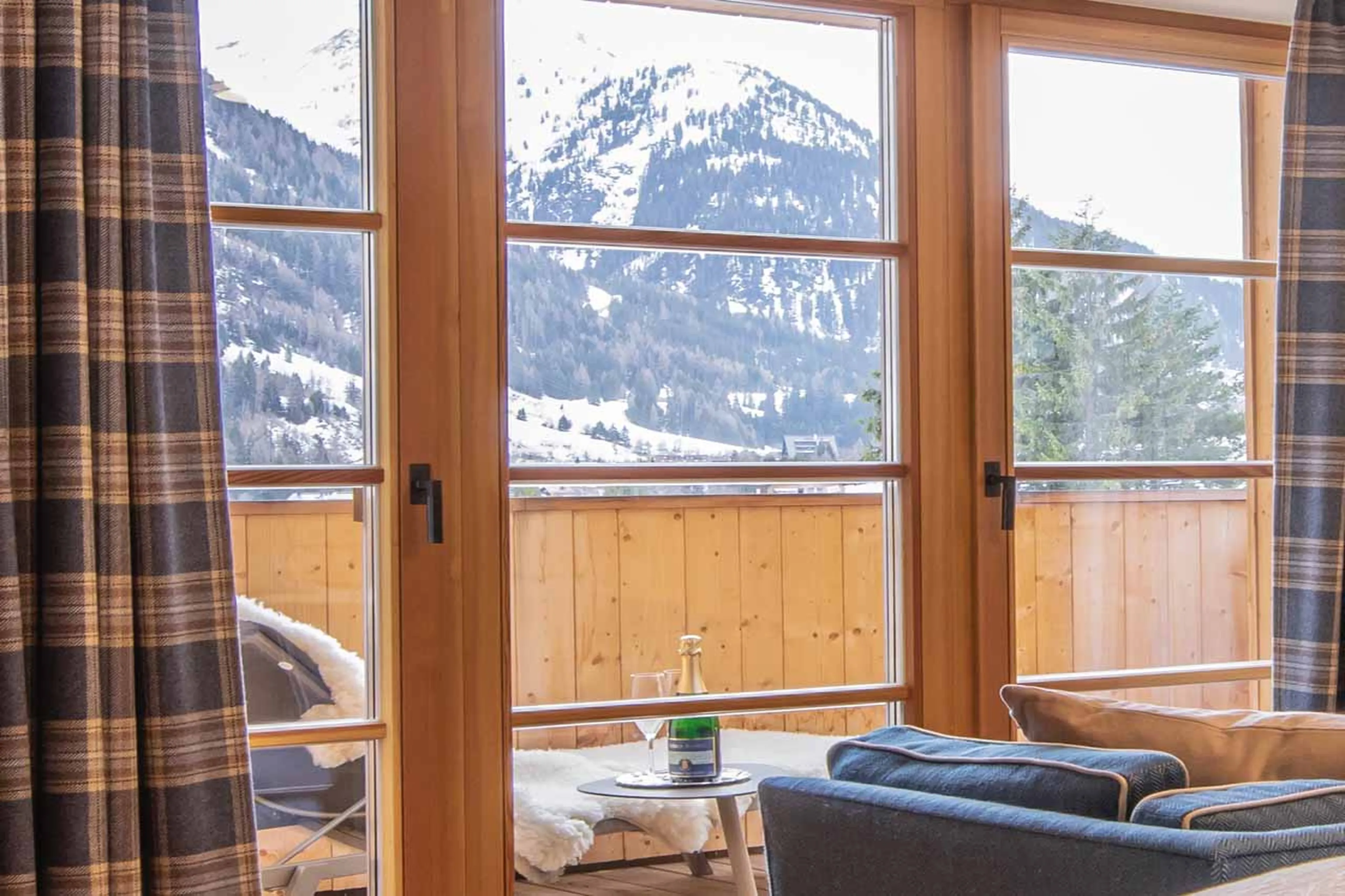 Private balcony at Chalet Griffin in St Anton
