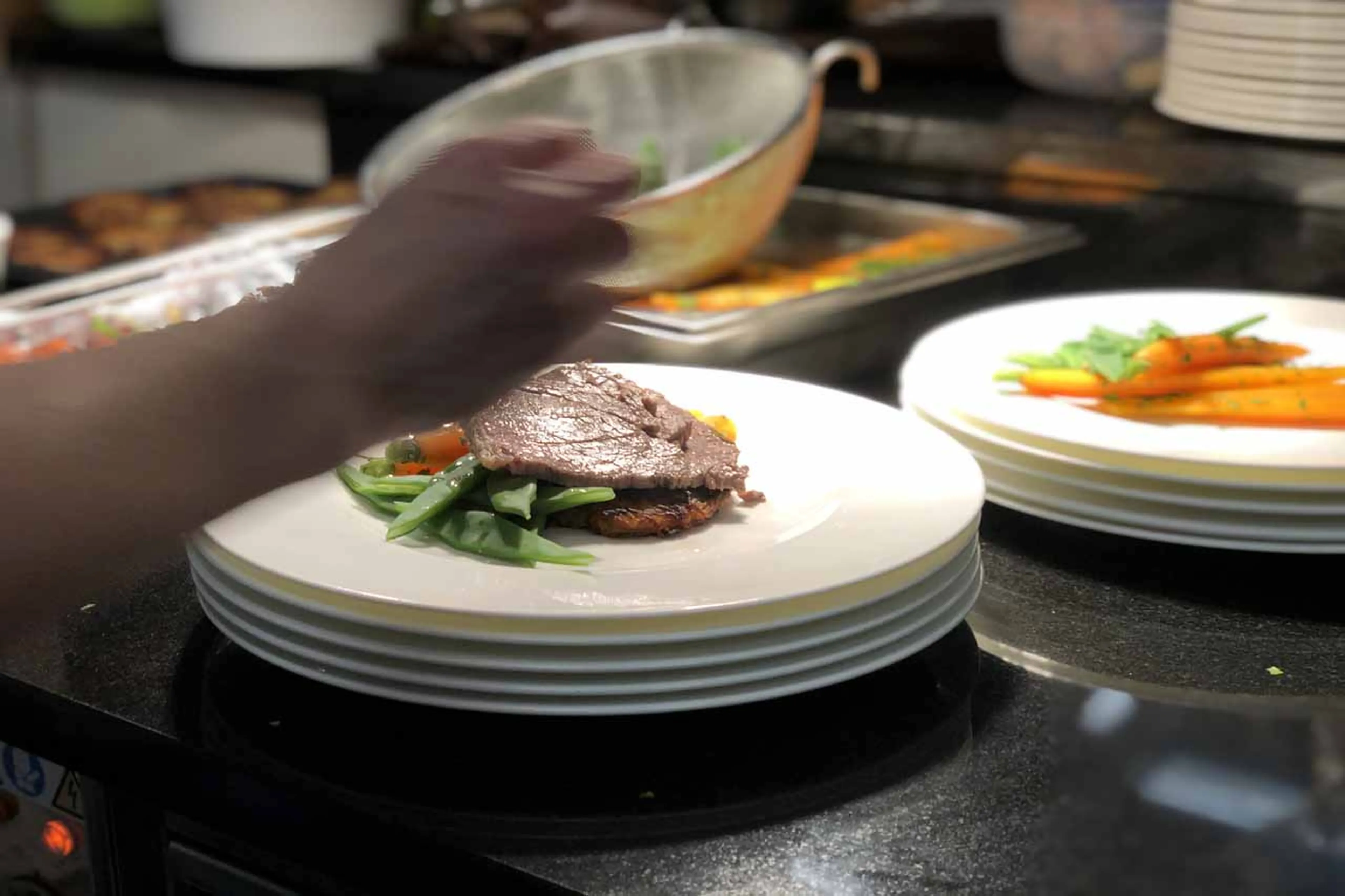 Main course at Chalet Griffin in St Anton