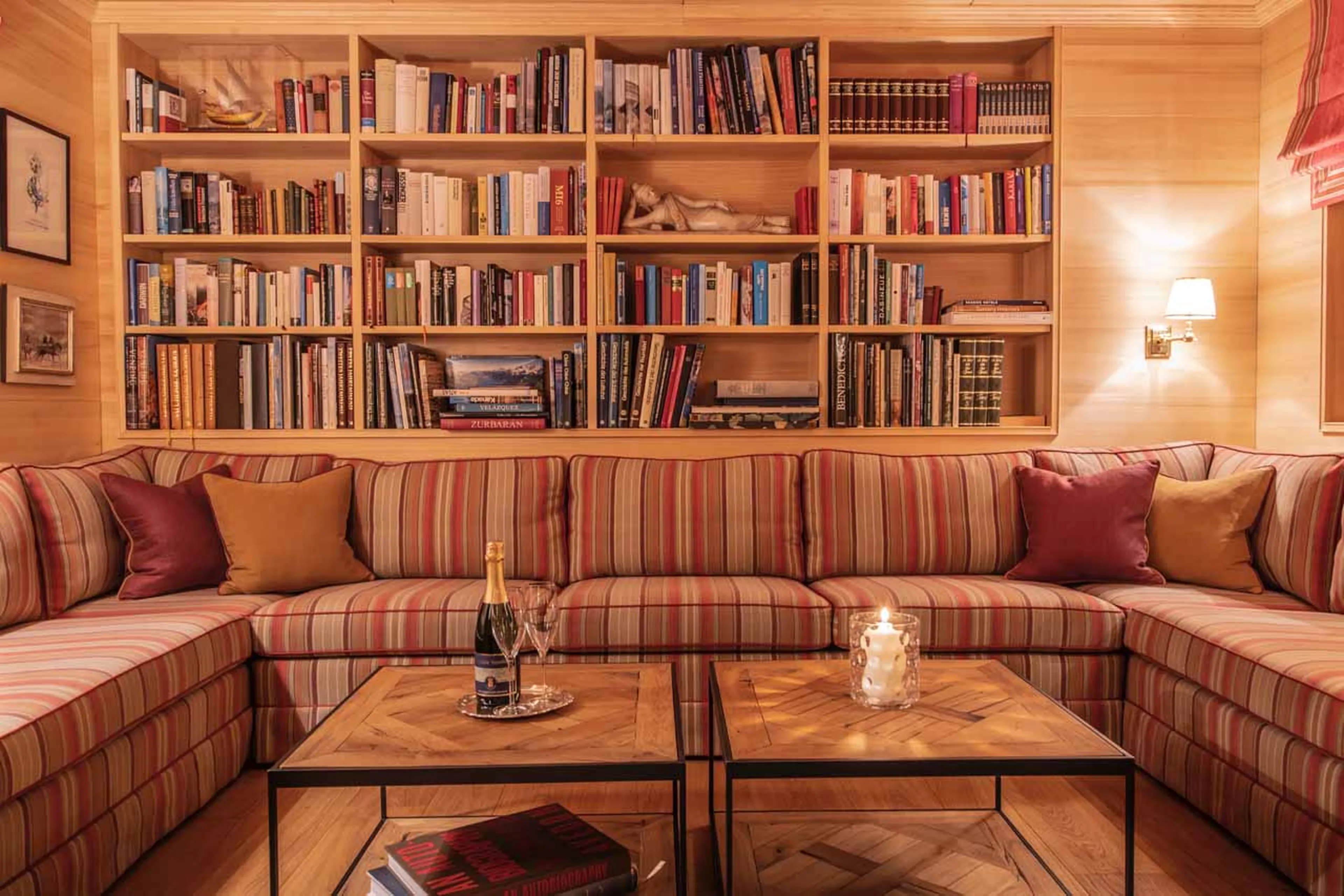 Library of books at Chalet Griffin in St Anton
