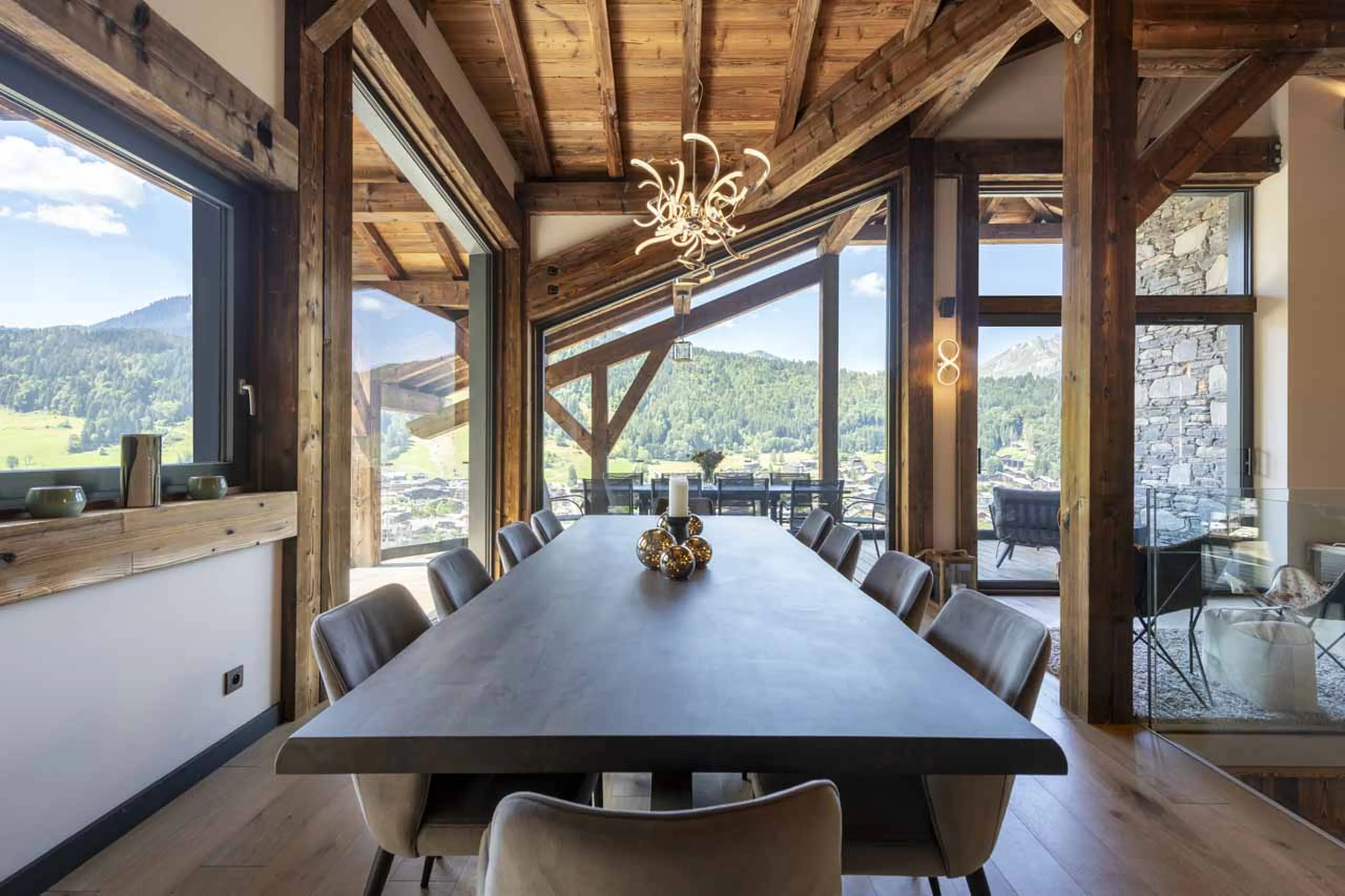 Dining table at Chalet Griffonner in Morzine