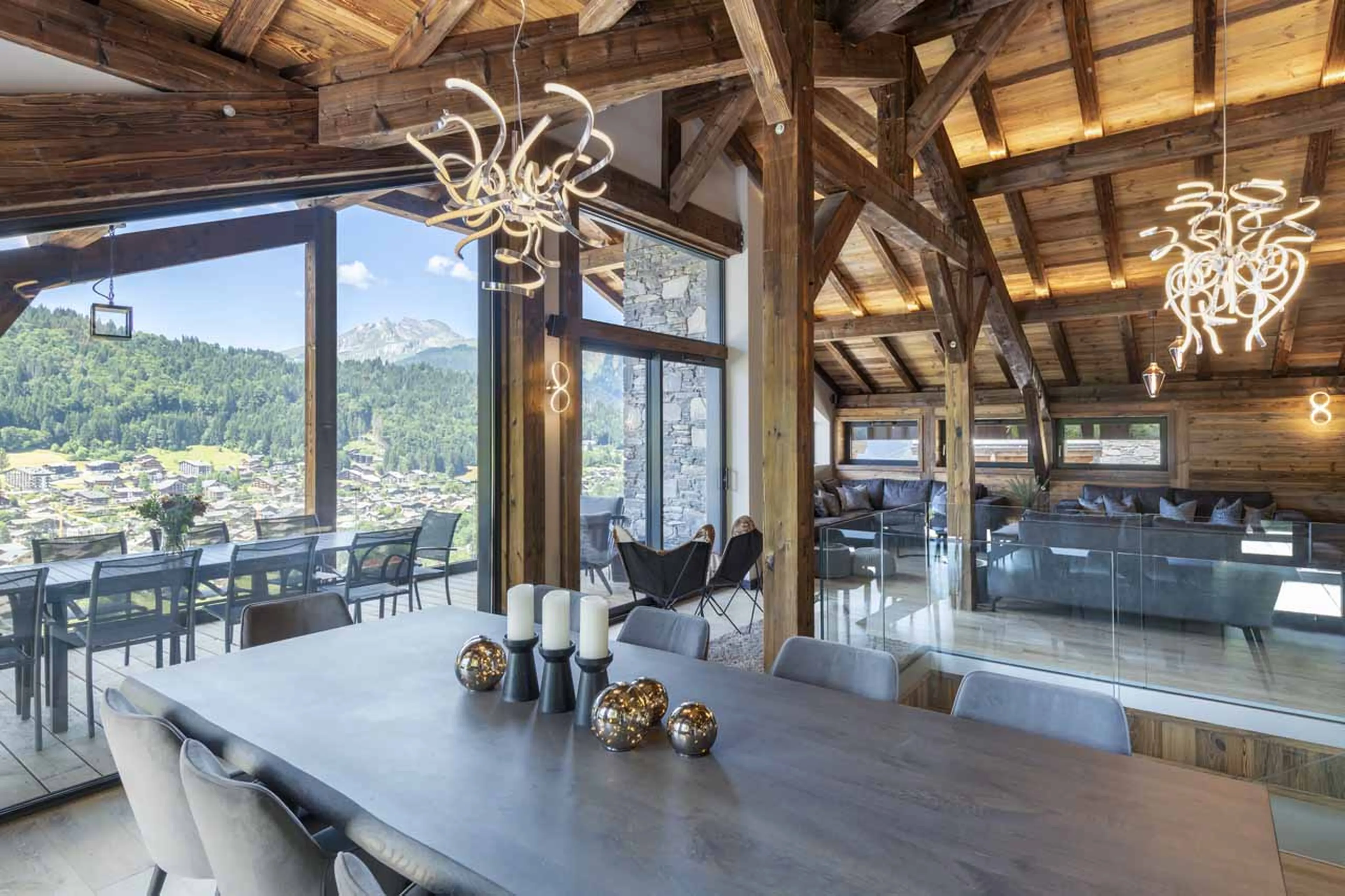 Living area at Chalet Griffonner in Morzine