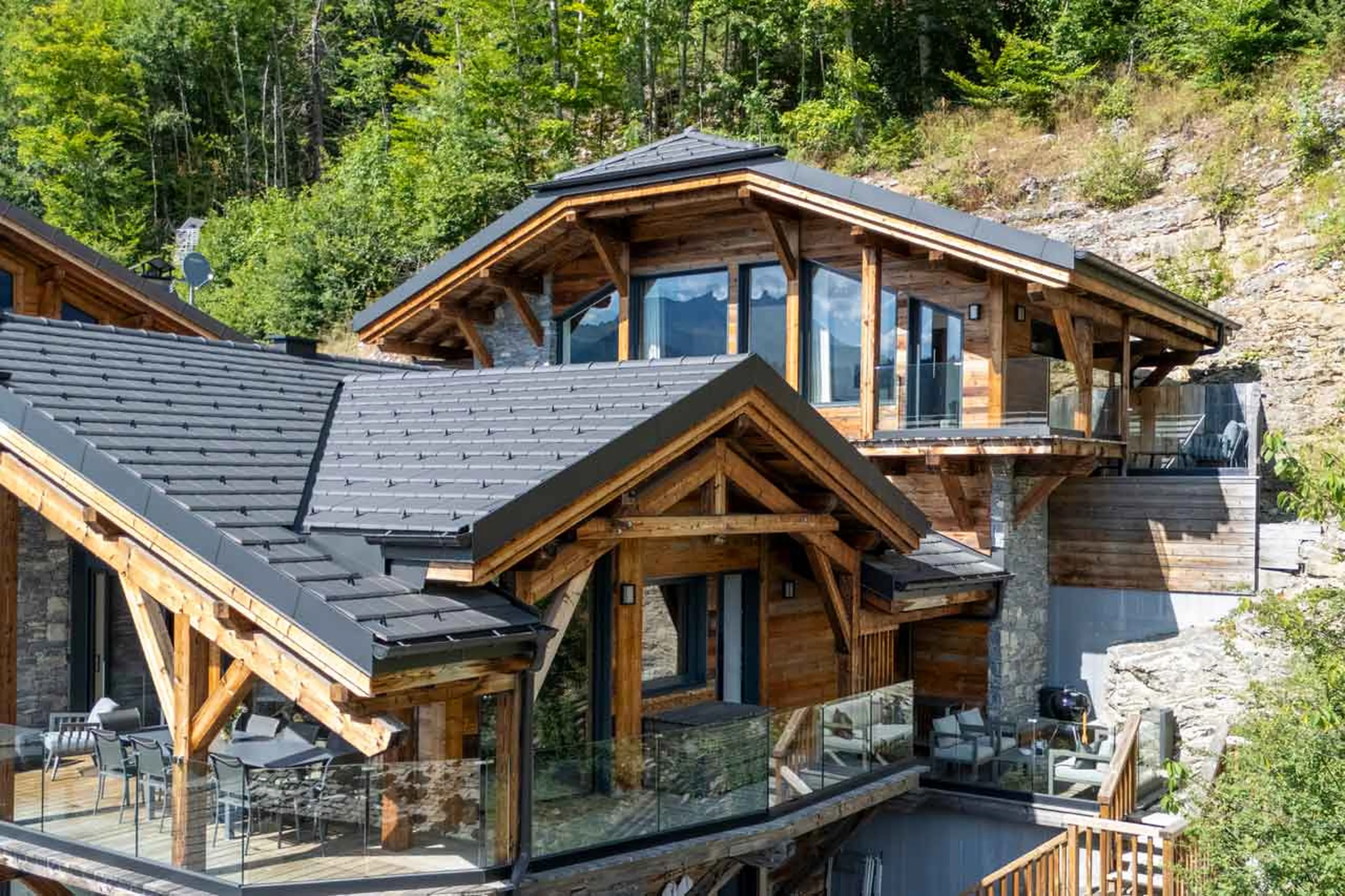 Terrace at Chalet Griffonner in Morzine