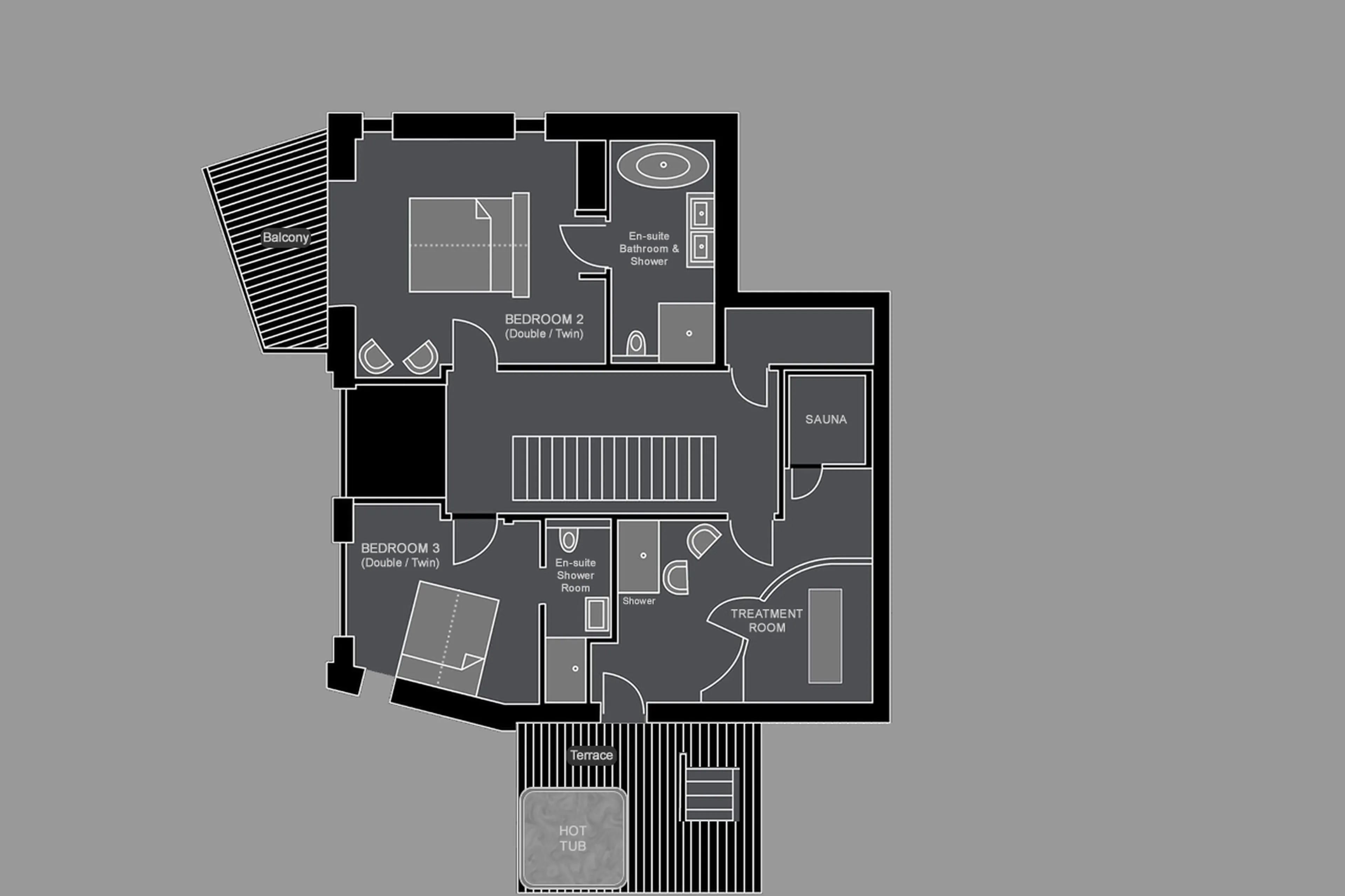 Level 1 floor plan of Chalet Griffonner in Morzine
