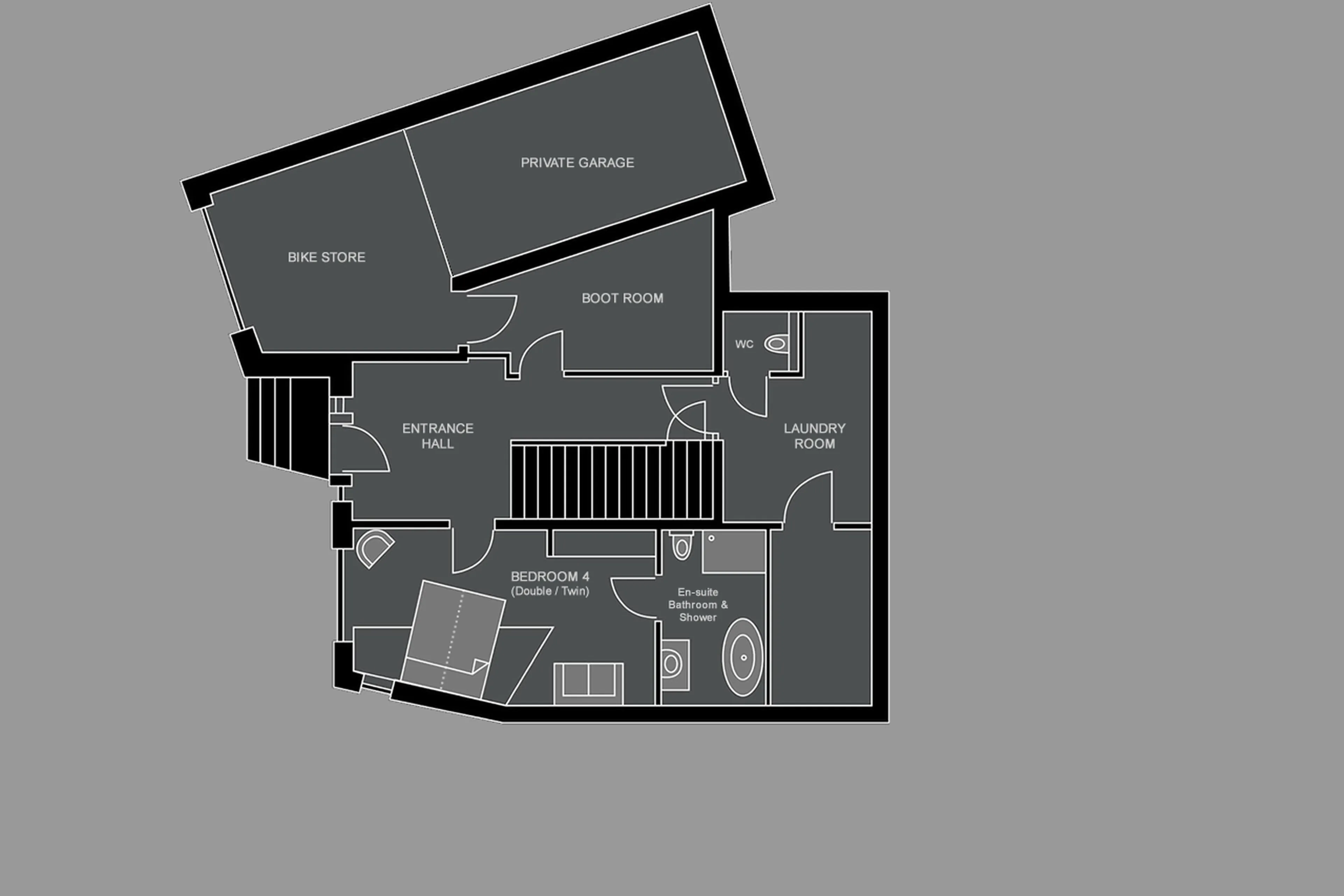 Level 0 floor plan of Chalet Griffonner in Morzine