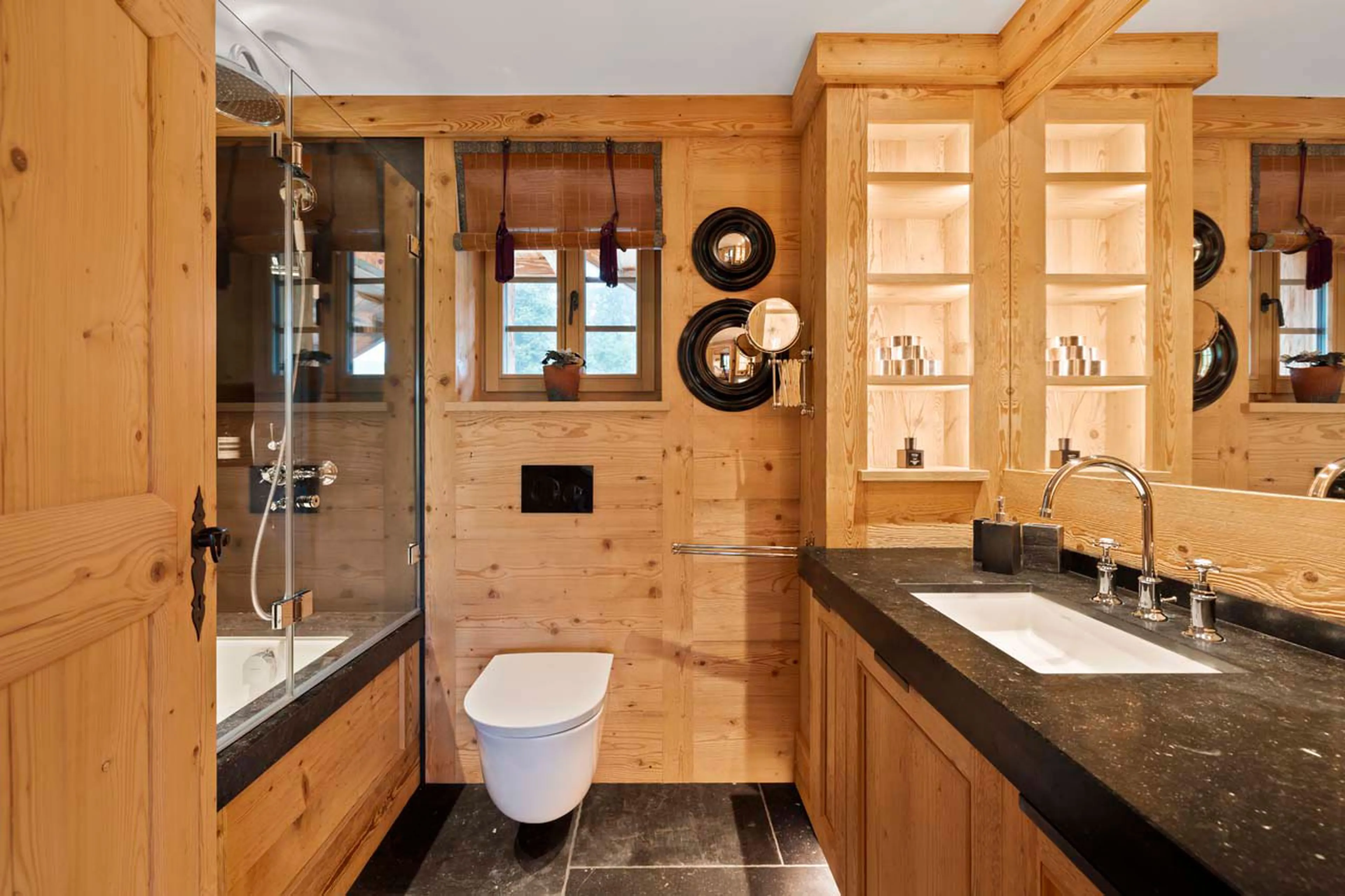 Bathroom two at Chalet Gruben in Gstaad