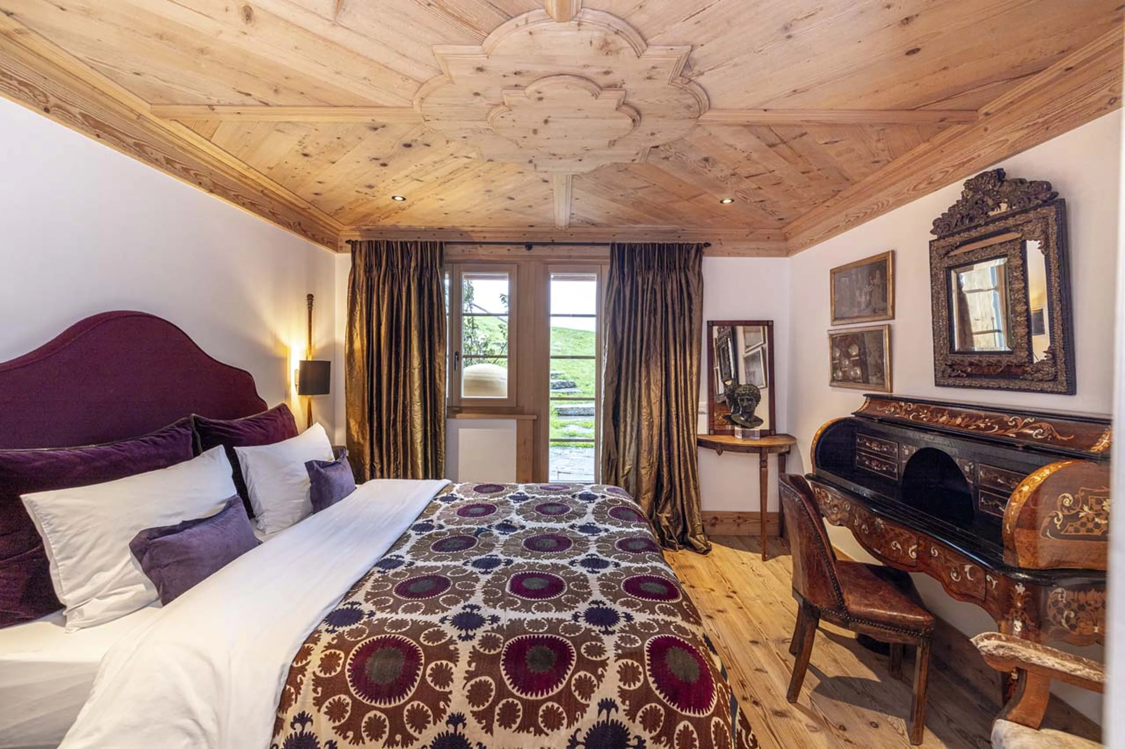 Bedroom four at Chalet Gruben in Gstaad