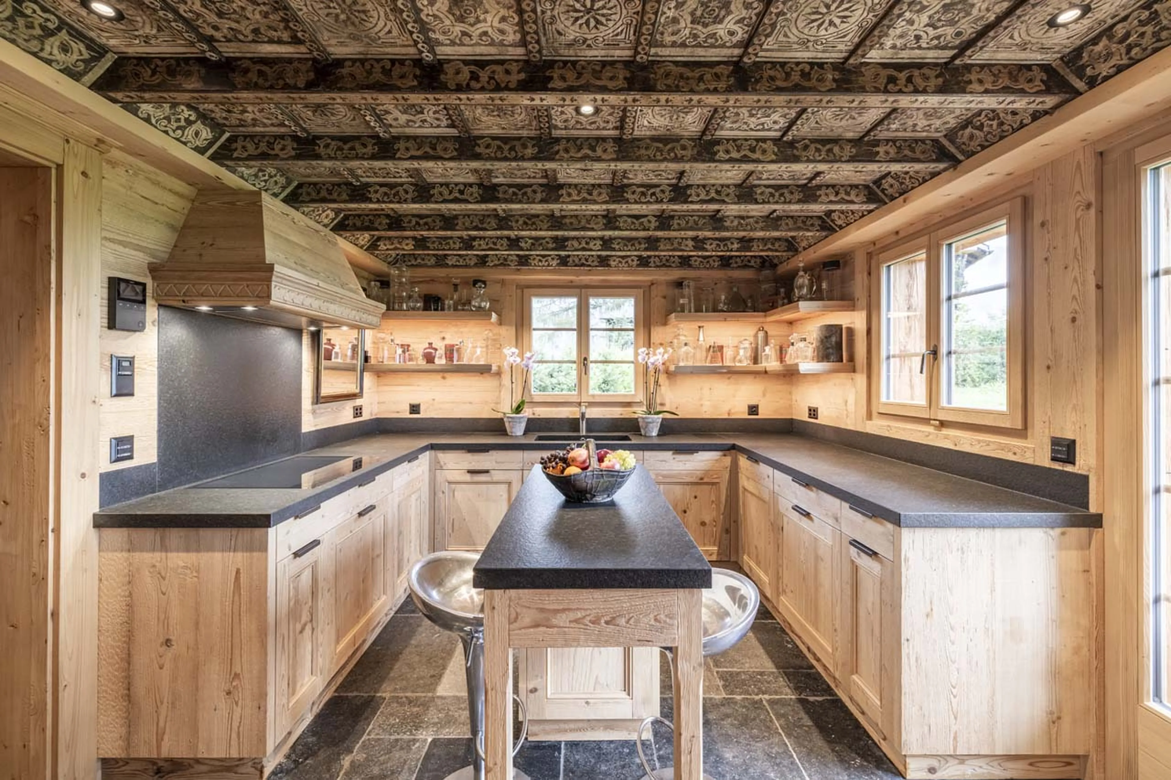 Kitchen at Chalet Gruben in Gstaad