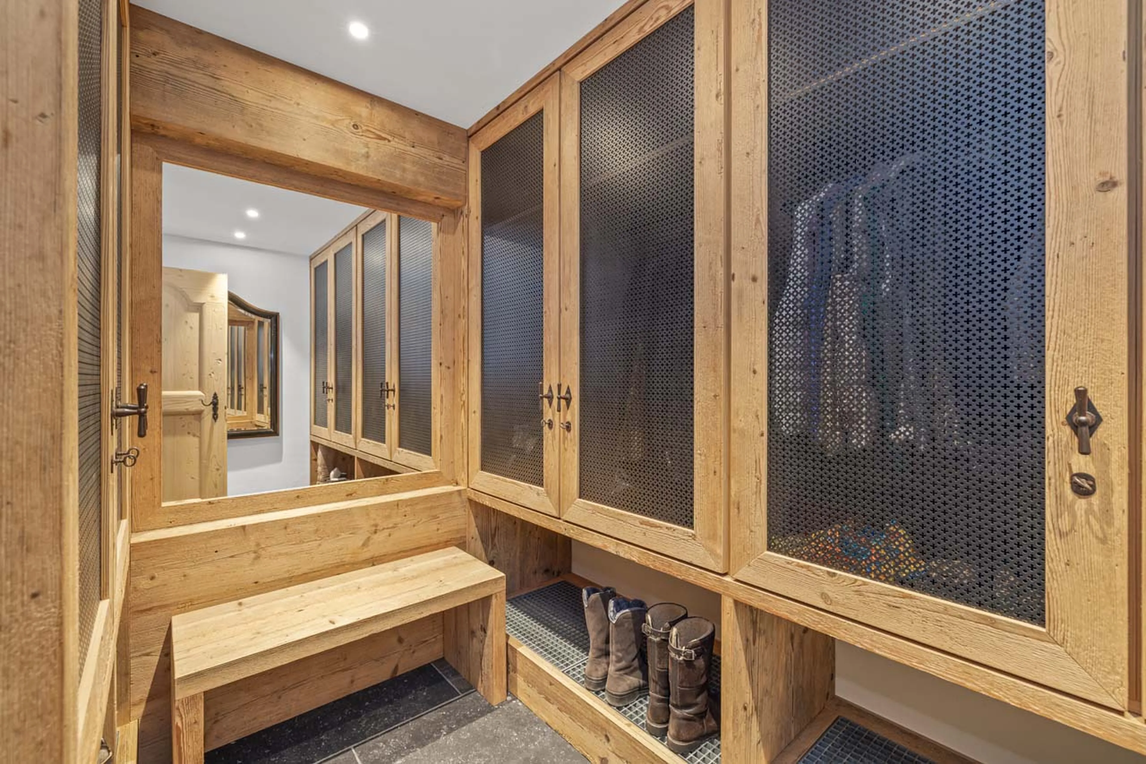 Ski room at Chalet Gruben in Gstaad