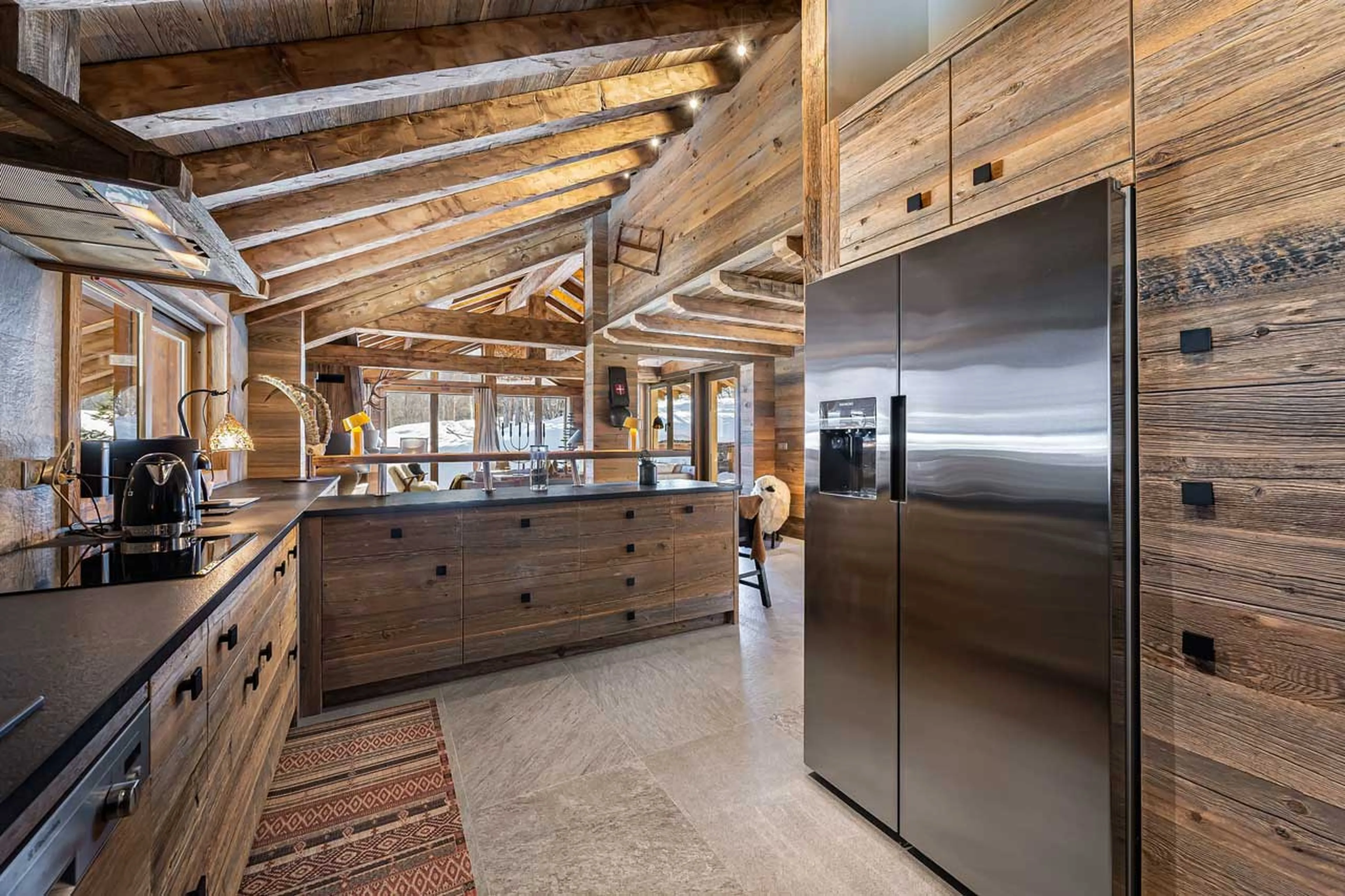 Well-equipped kitchen at Chalet Haapiti in Meribel