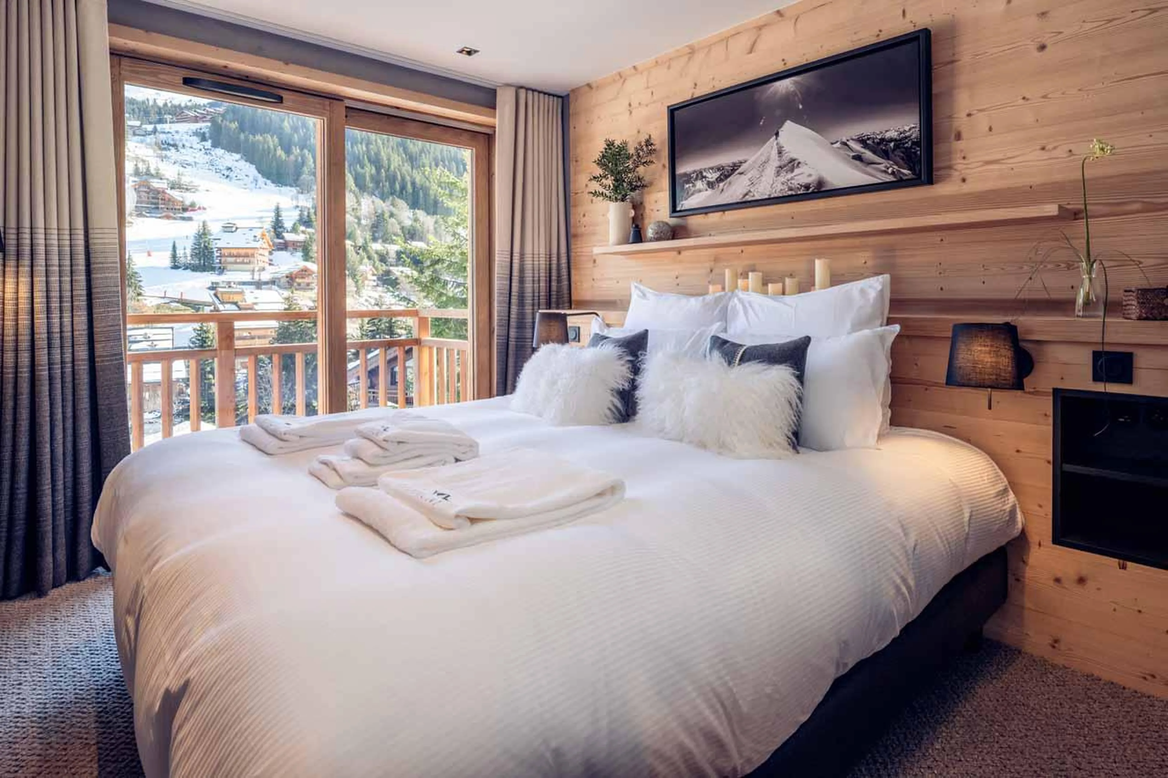 Bedroom six at Chalet Harmony in Meribel