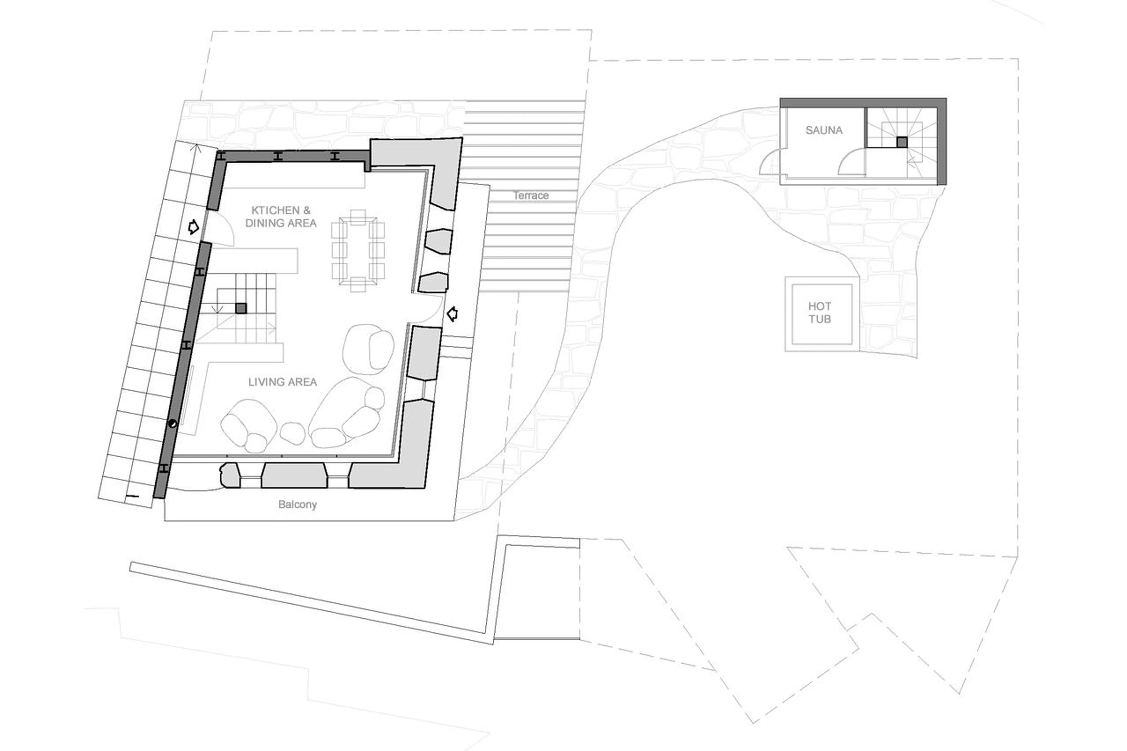 Level 2 floor plan of Chalet Heritage Carrel in Valtournenche