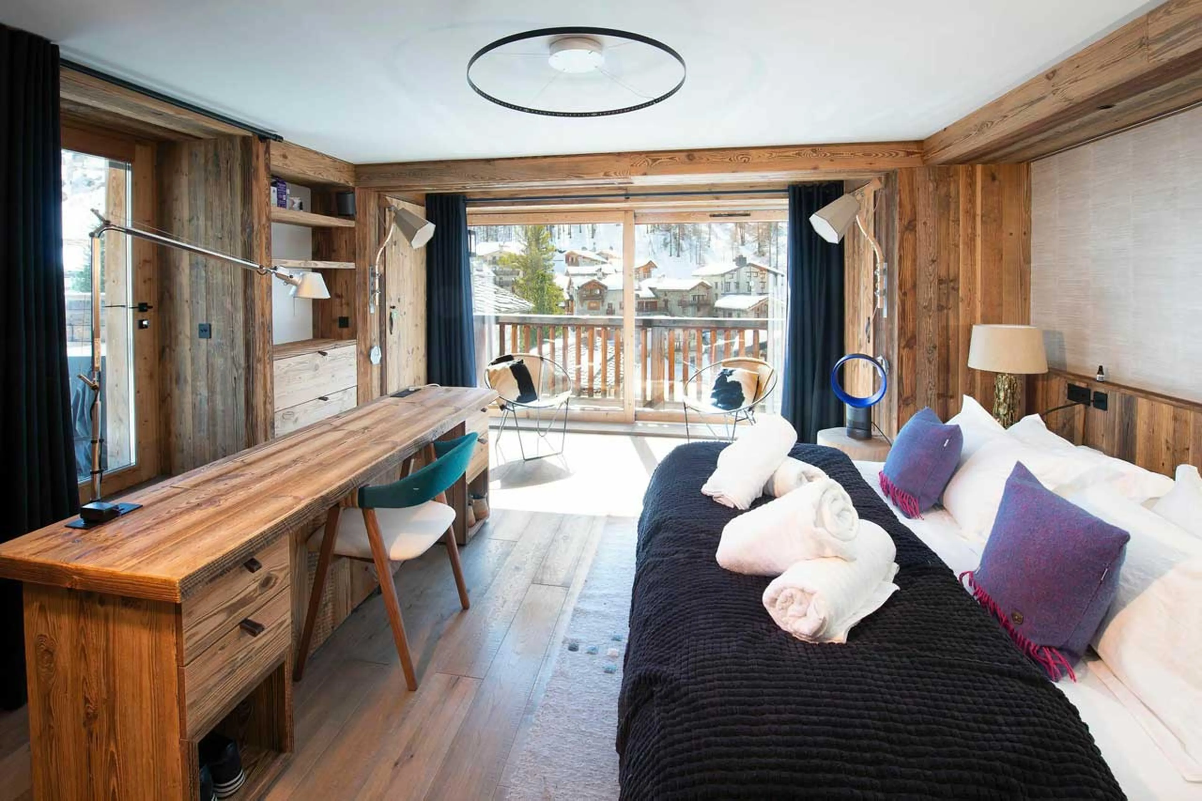 Bedroom one at Chalet Hermine Blanche in Val d'Isere