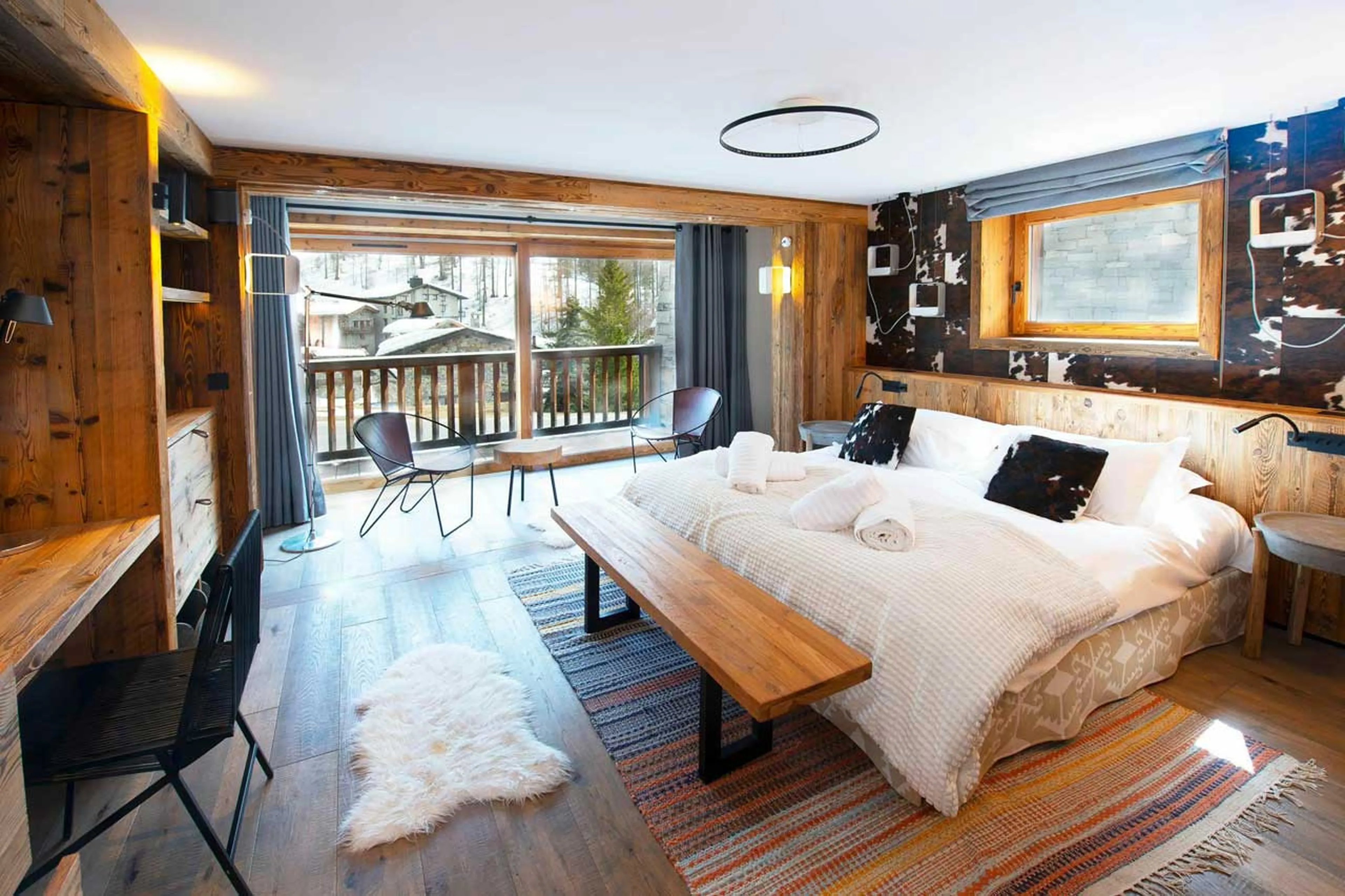 Bedroom three at Chalet Hermine Blanche in Val d'Isere