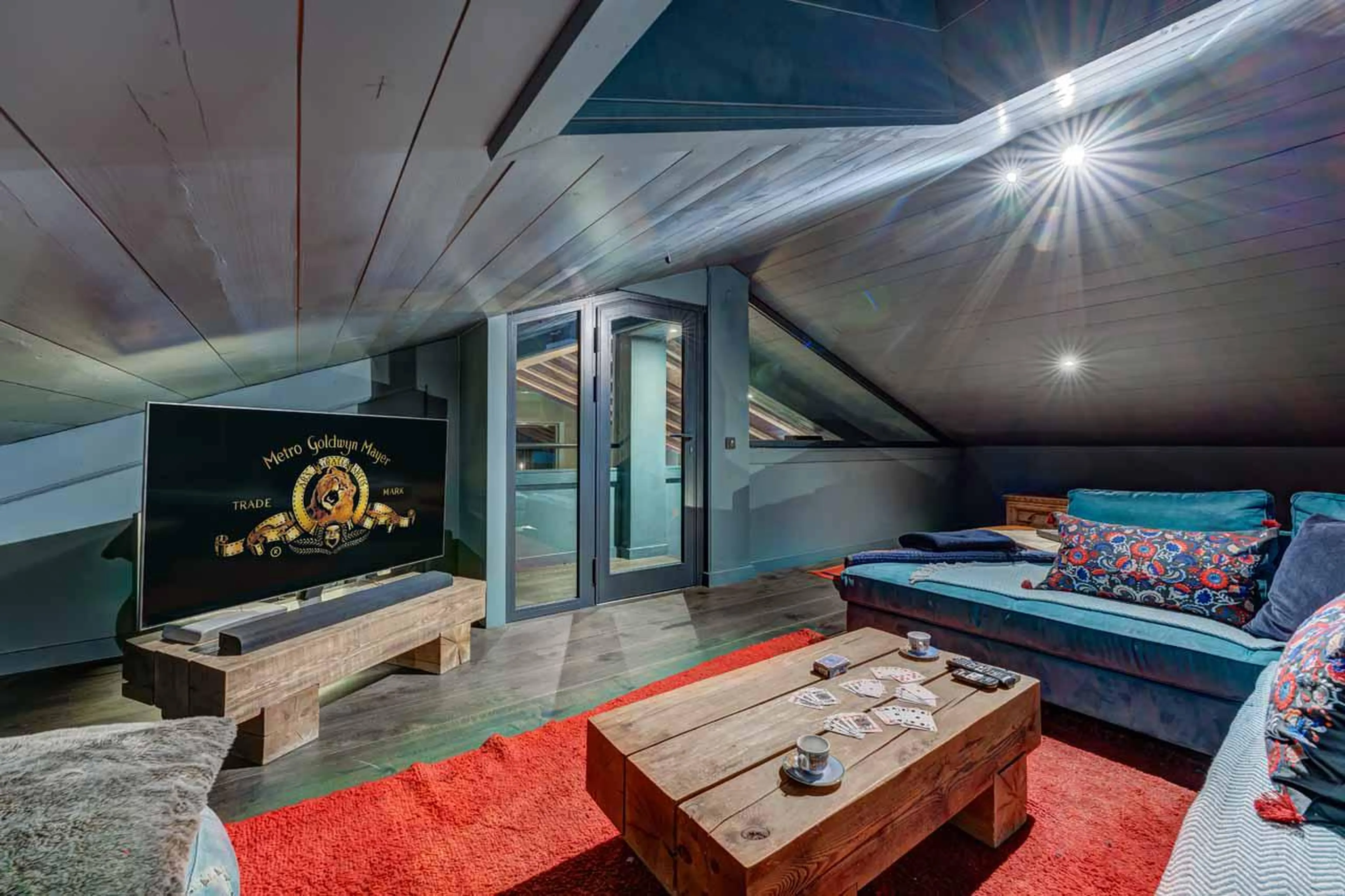 Cosy Tv room at Chalet Hibou in Chamonix