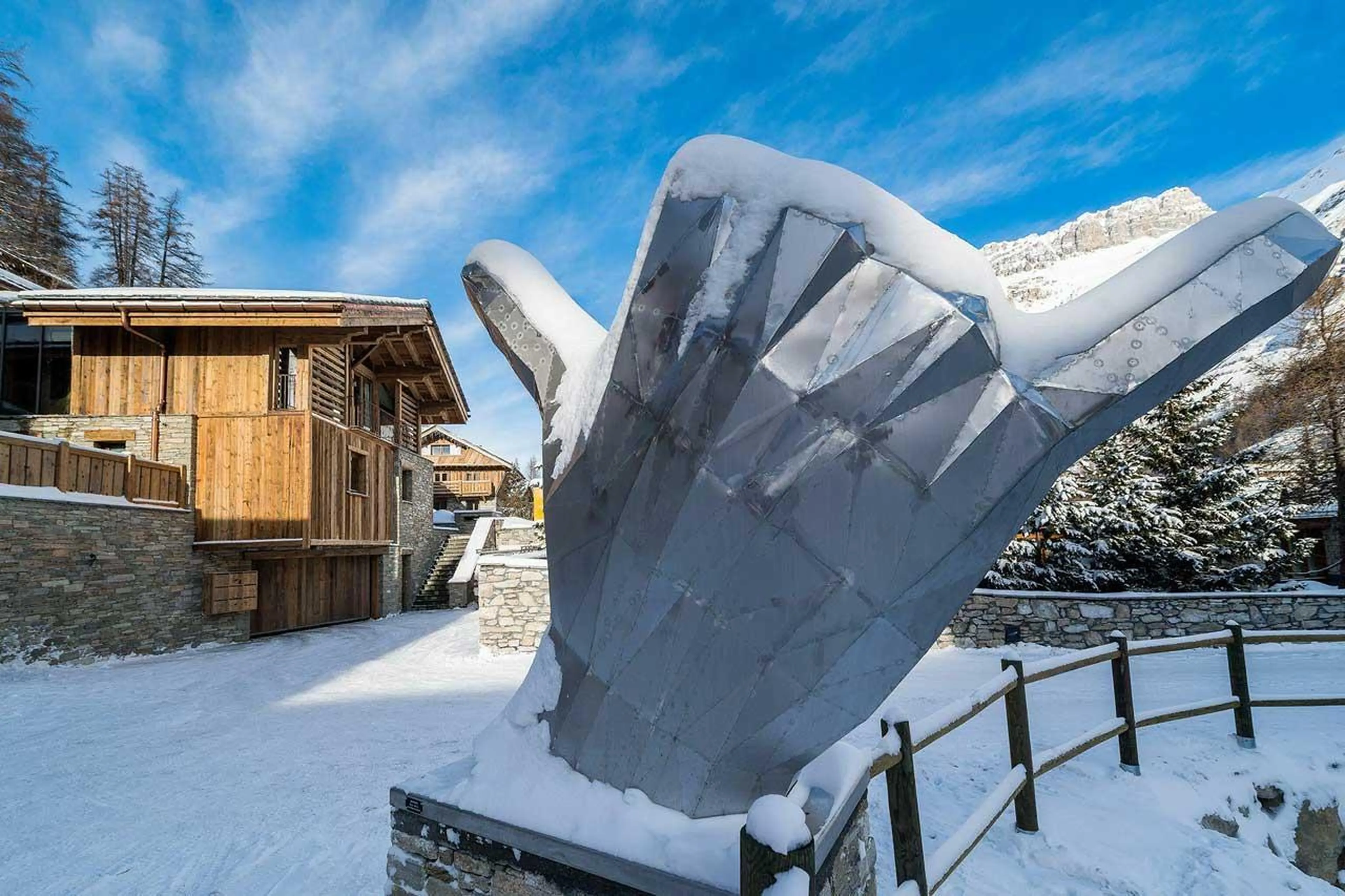 Sculpture close to Chalet Husky in Val d'Isere