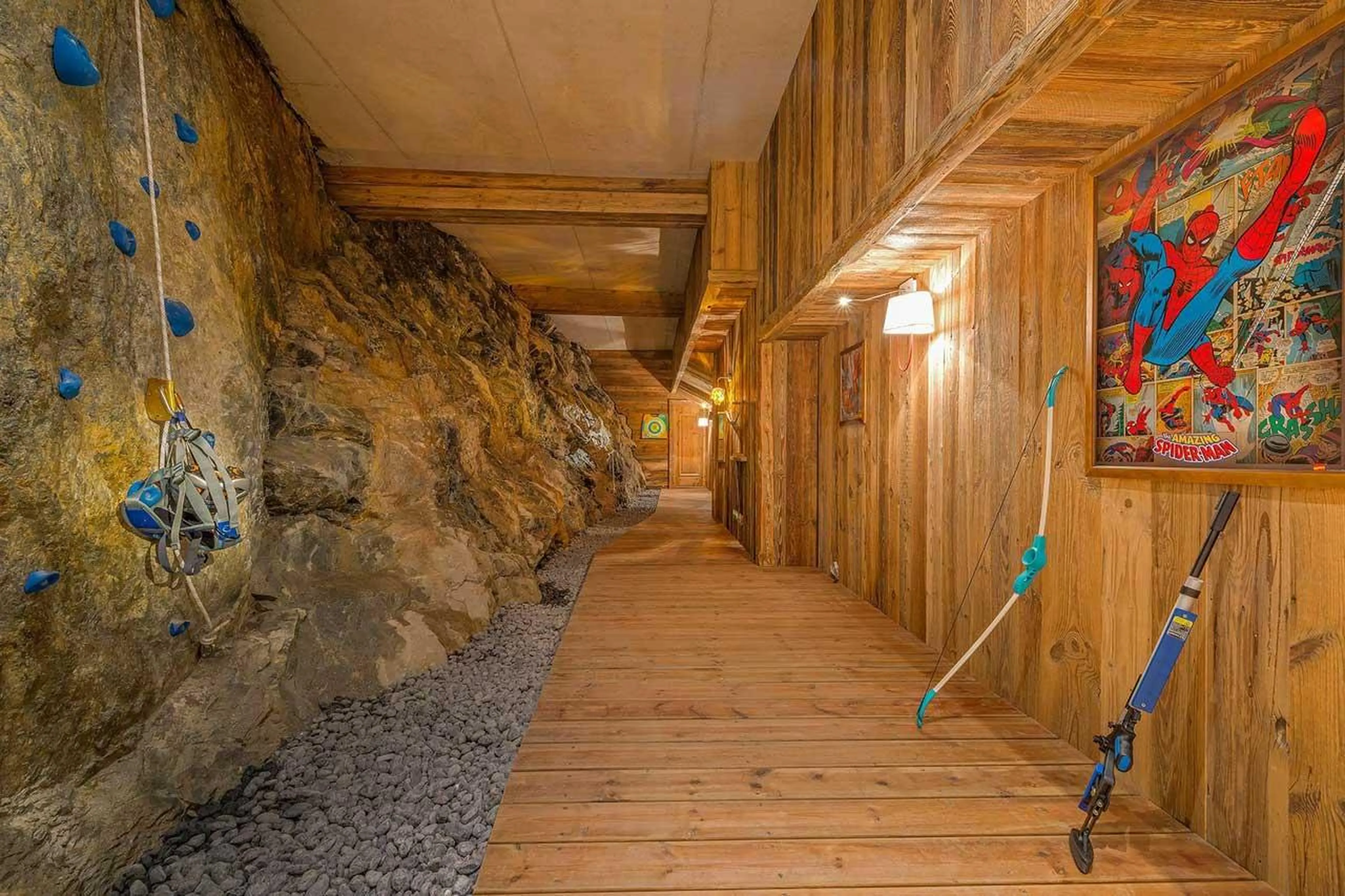 Climbing wall & archery at Chalet Husky in Val d'Isere