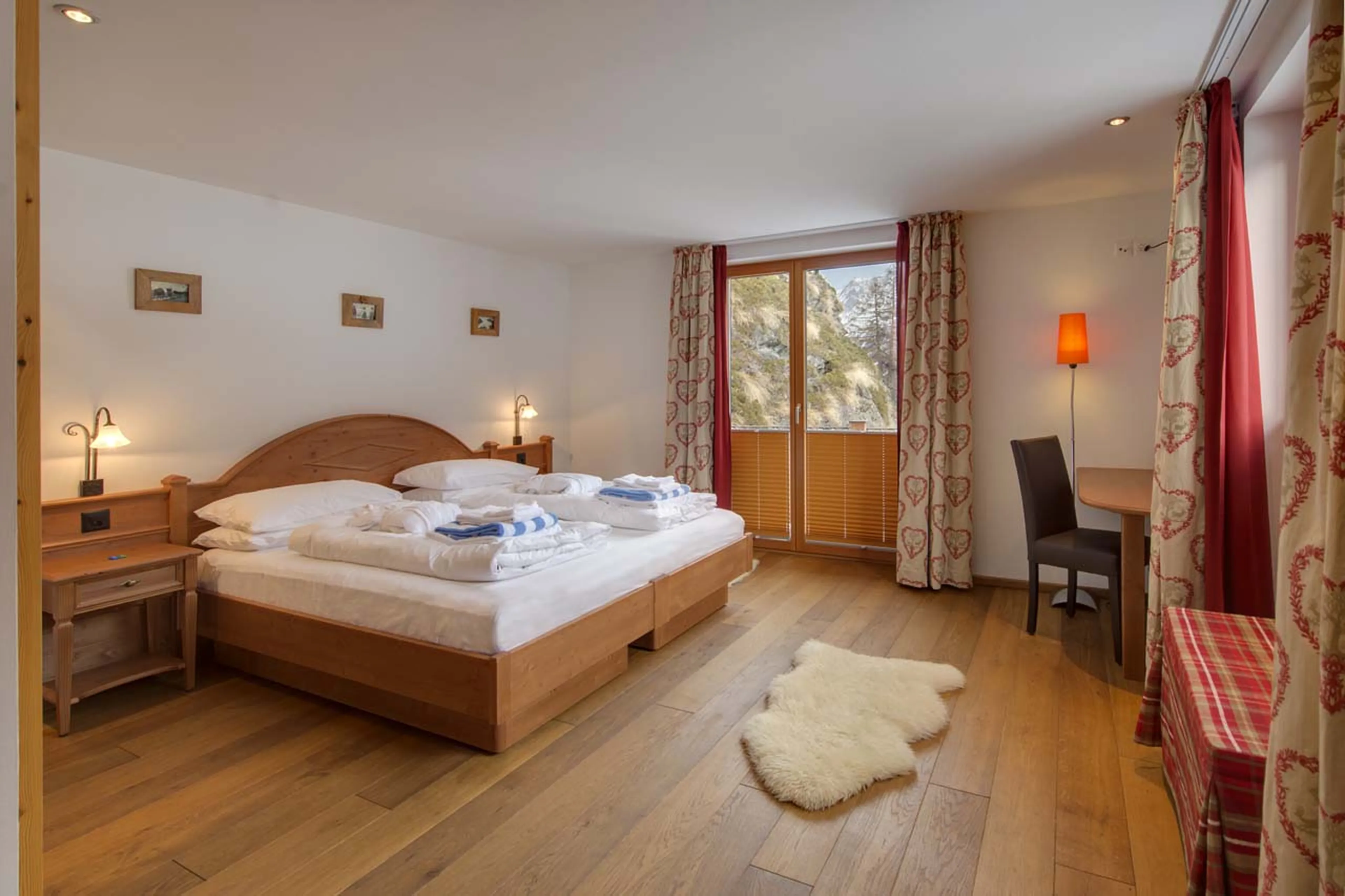 Bedroom two at Chalet Ibron in Zermatt