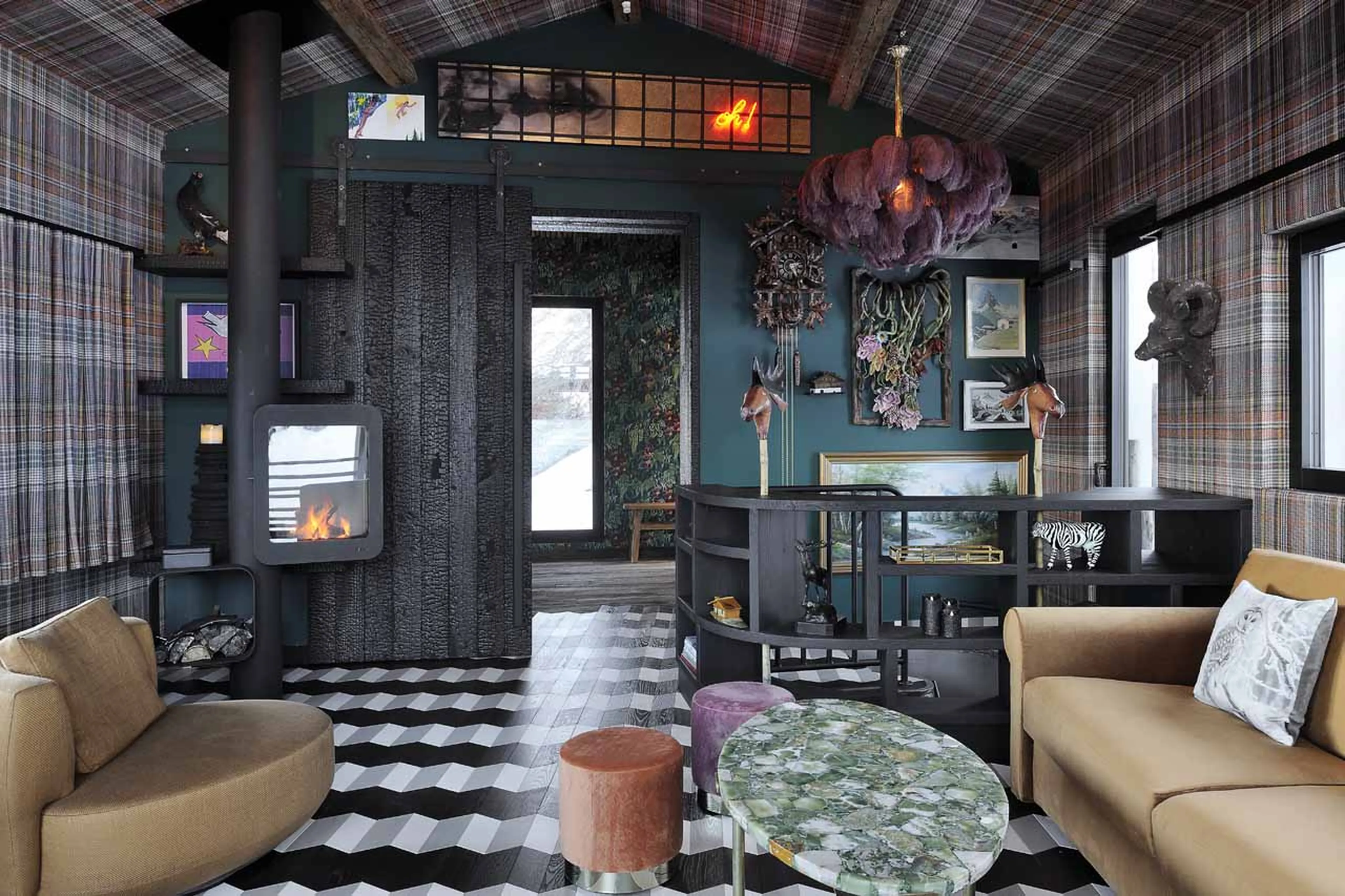 Living area at Chalet Ikamiut in Courchevel 1550