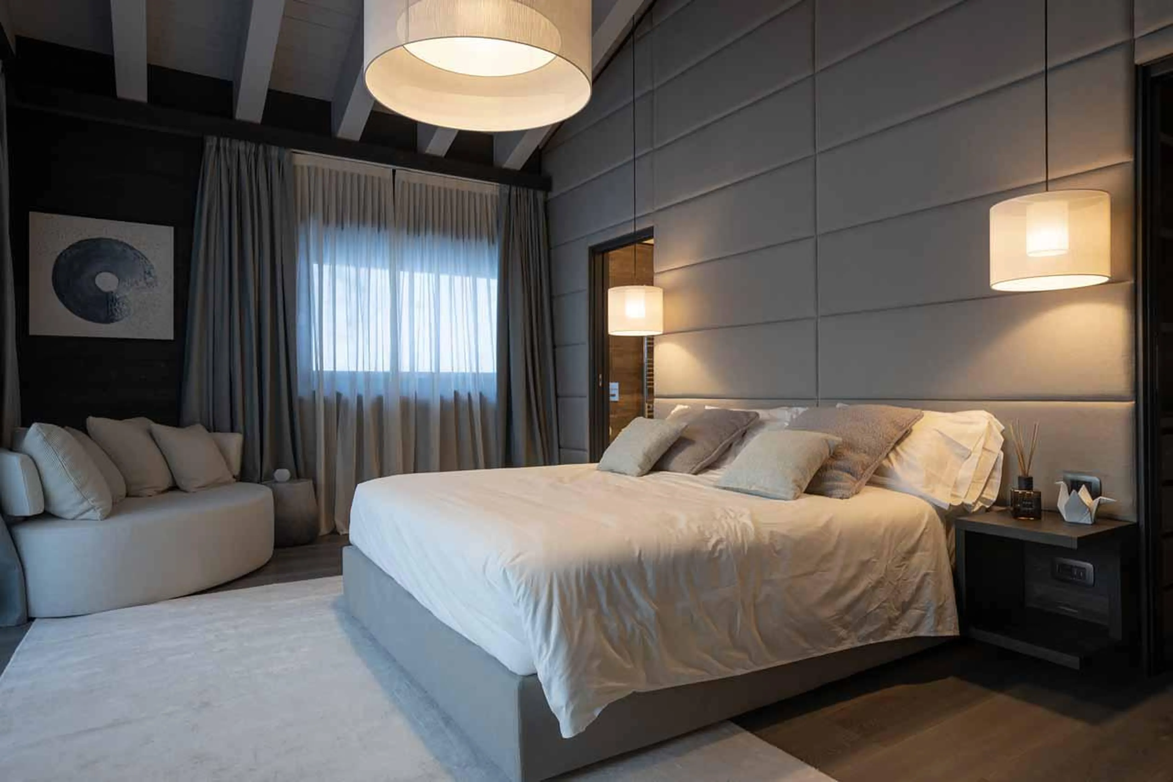 Bedroom one at Chalet Il Gufo in Cervinia