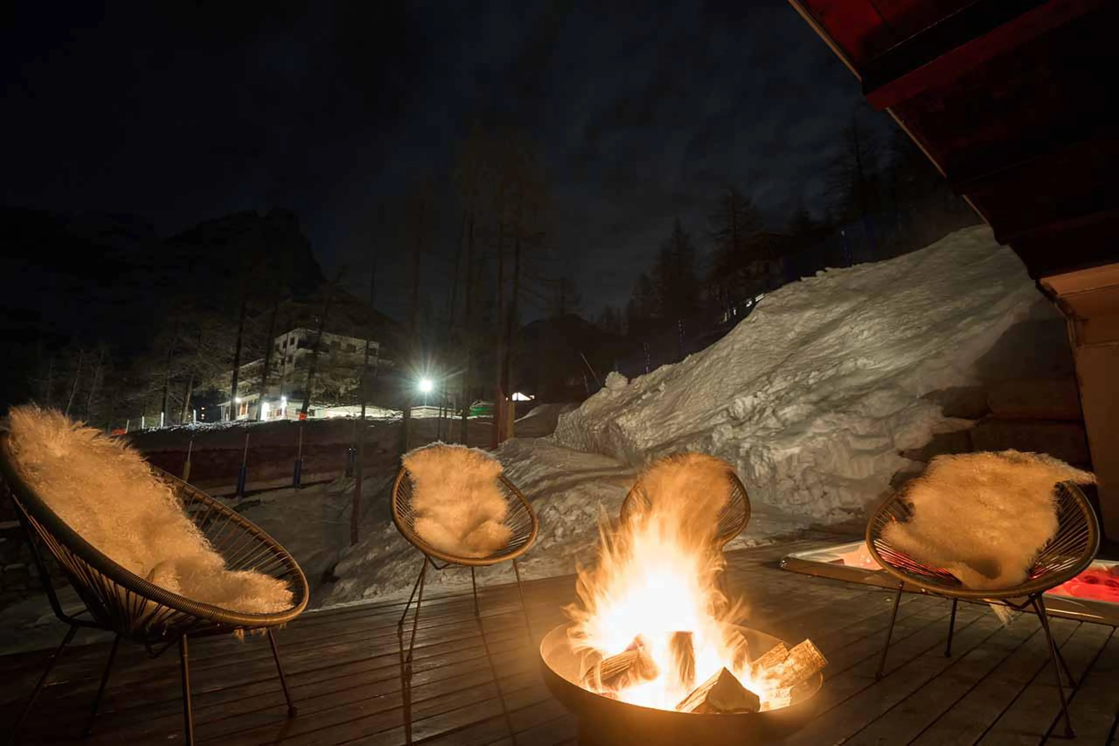 Terrace at Chalet Il Gufo in Cervinia