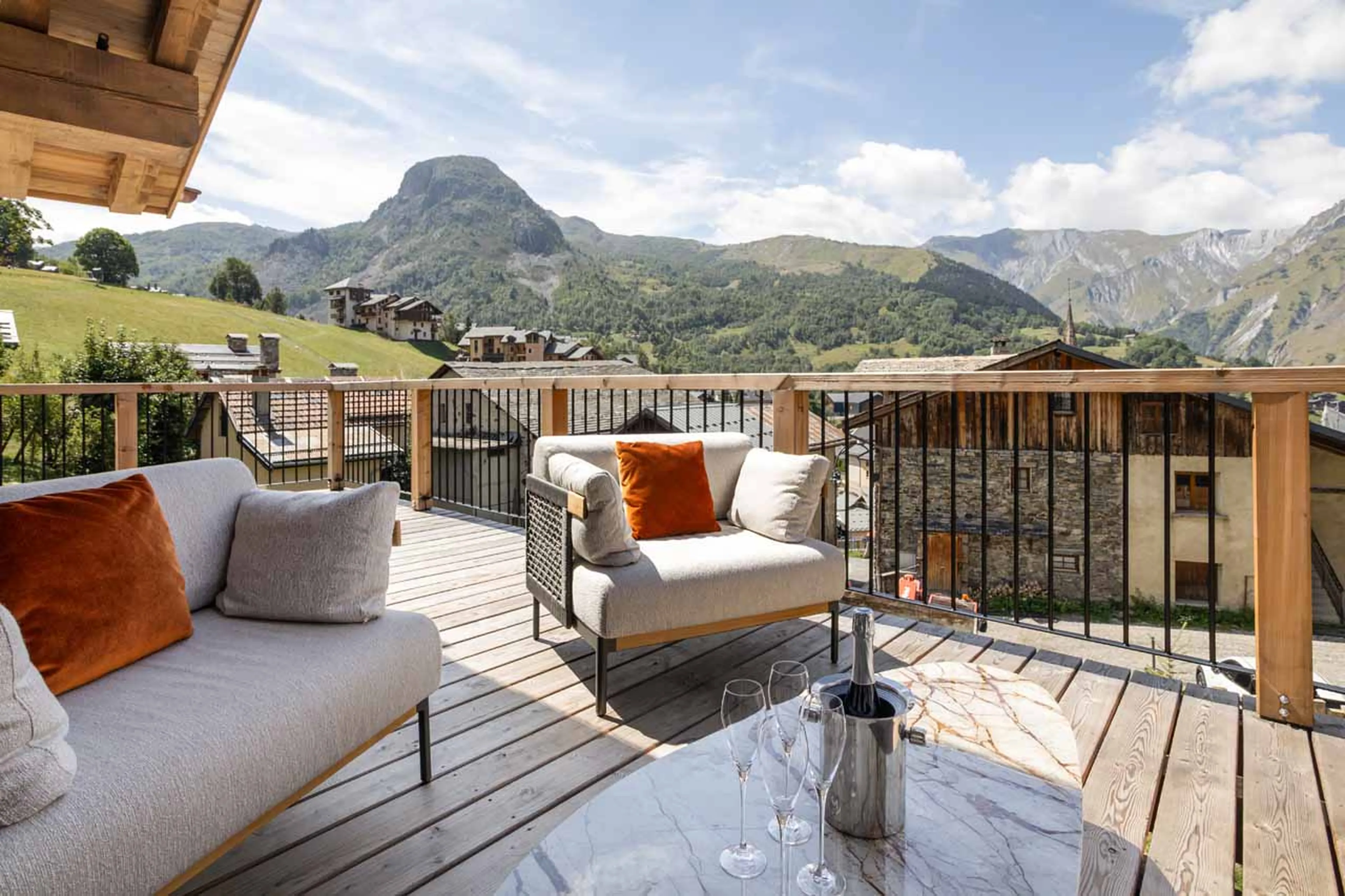 Balcony at Chalet Ilex in St Martin de Belleville