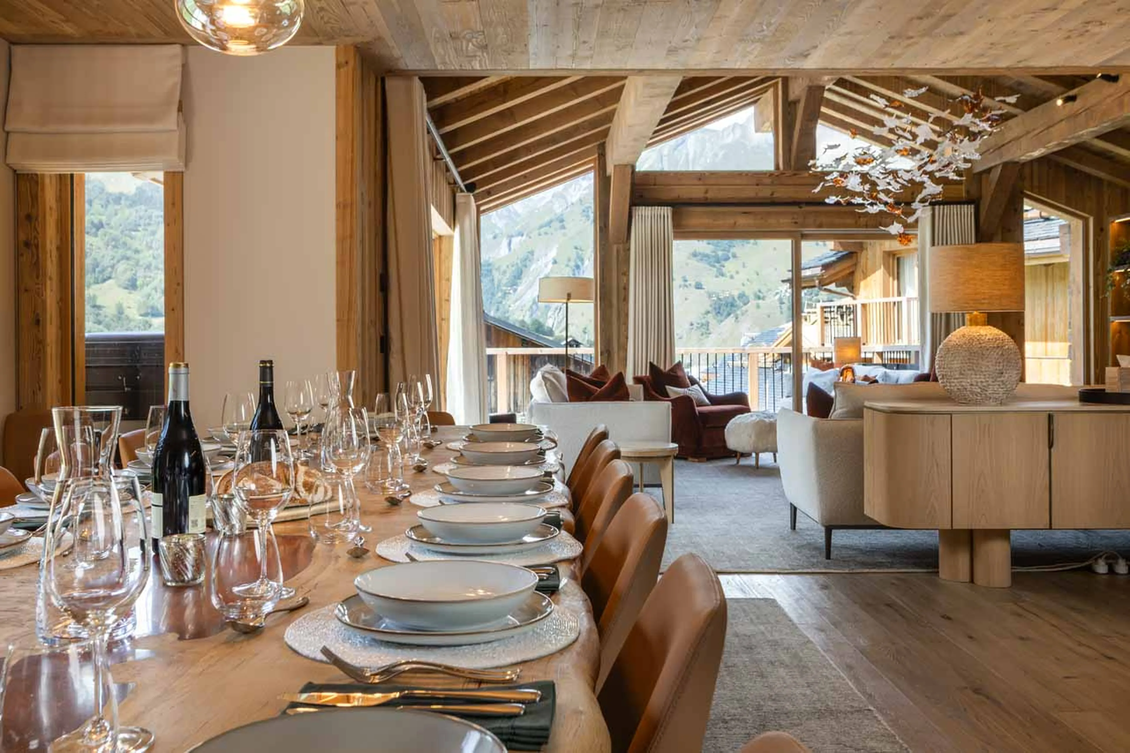Dining area at Chalet Ilex in St Martin de Belleville