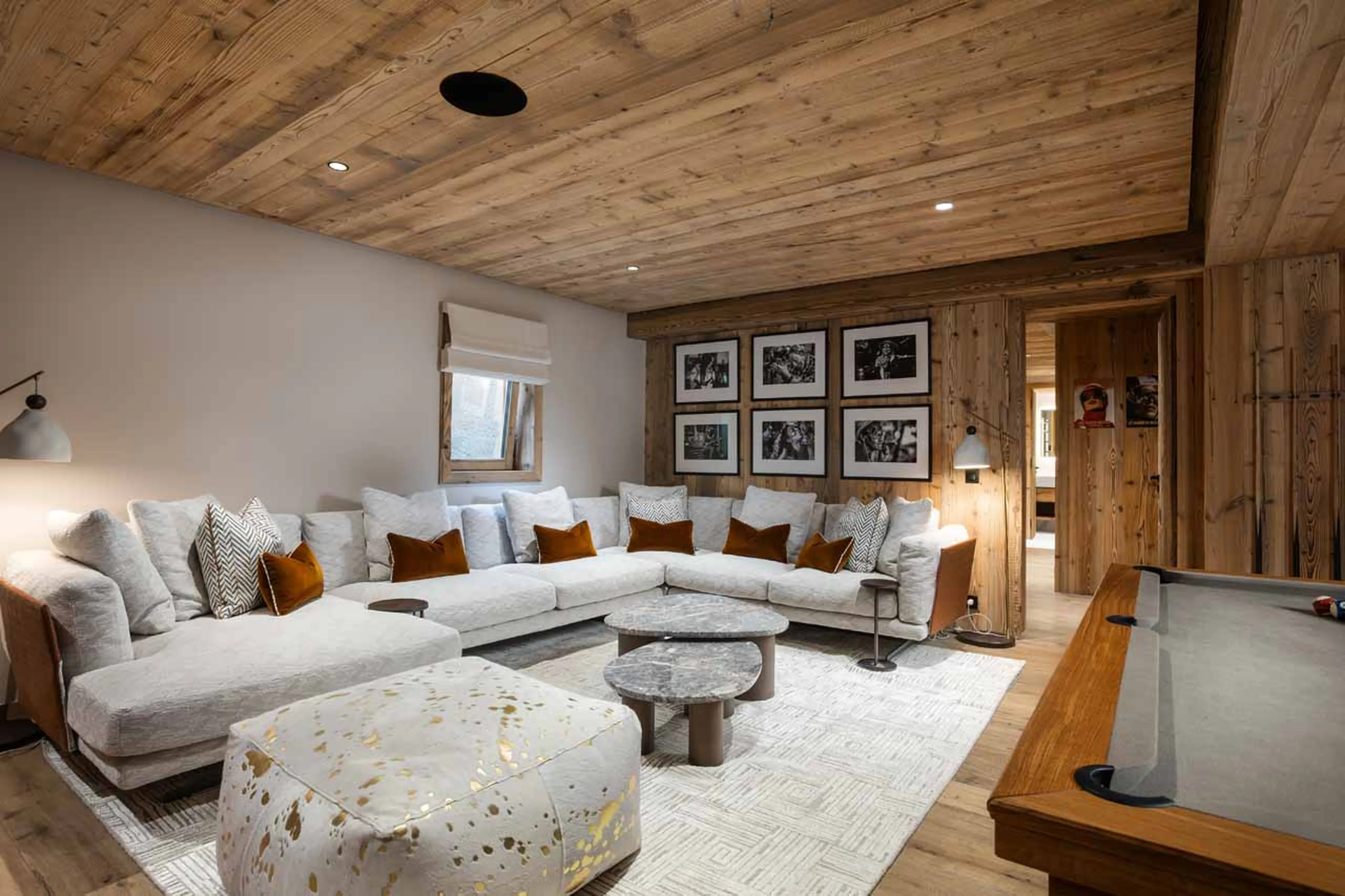 Games room at Chalet Ilex in St Martin de Belleville
