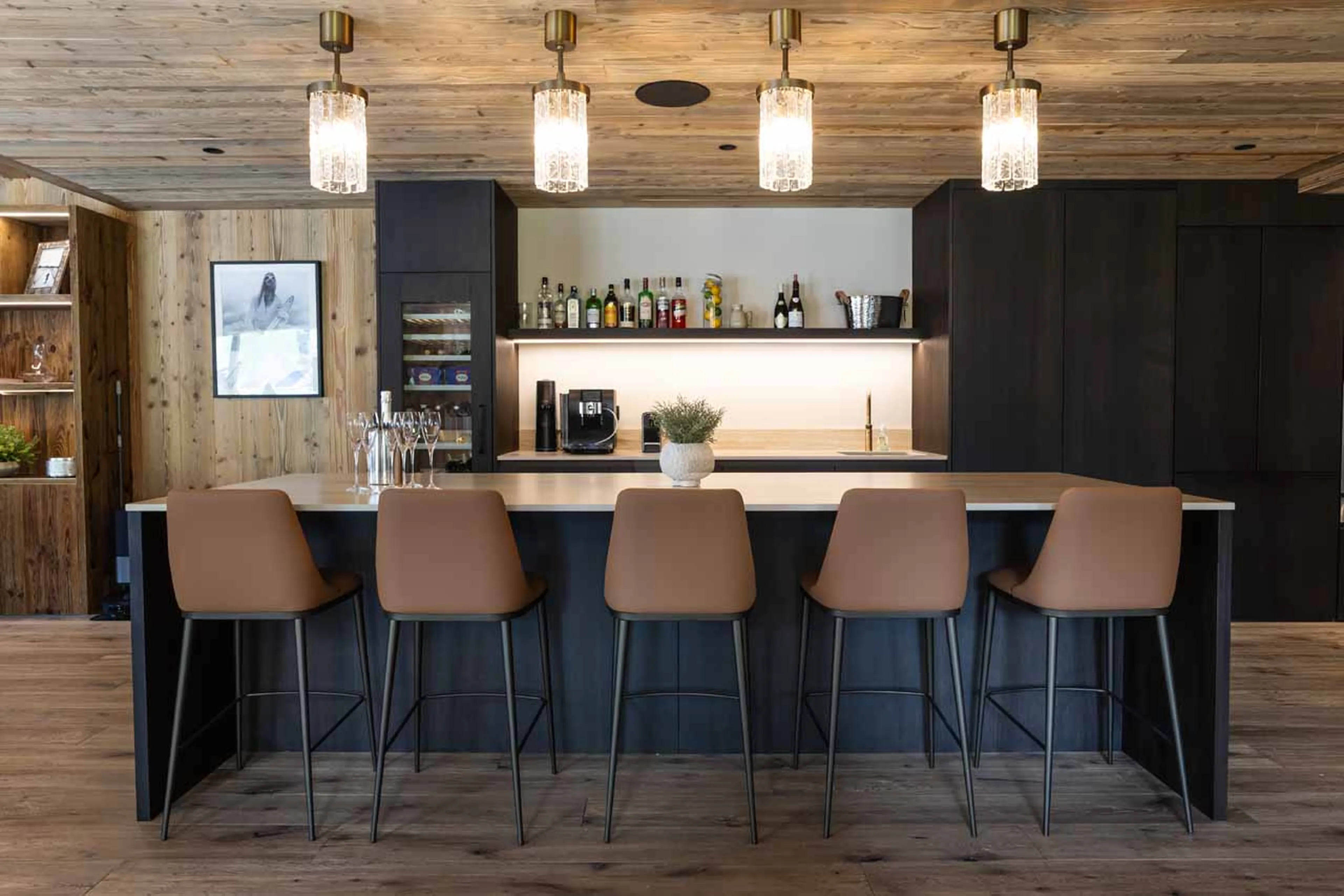 Kitchen at island Chalet Ilex in St Martin de Belleville