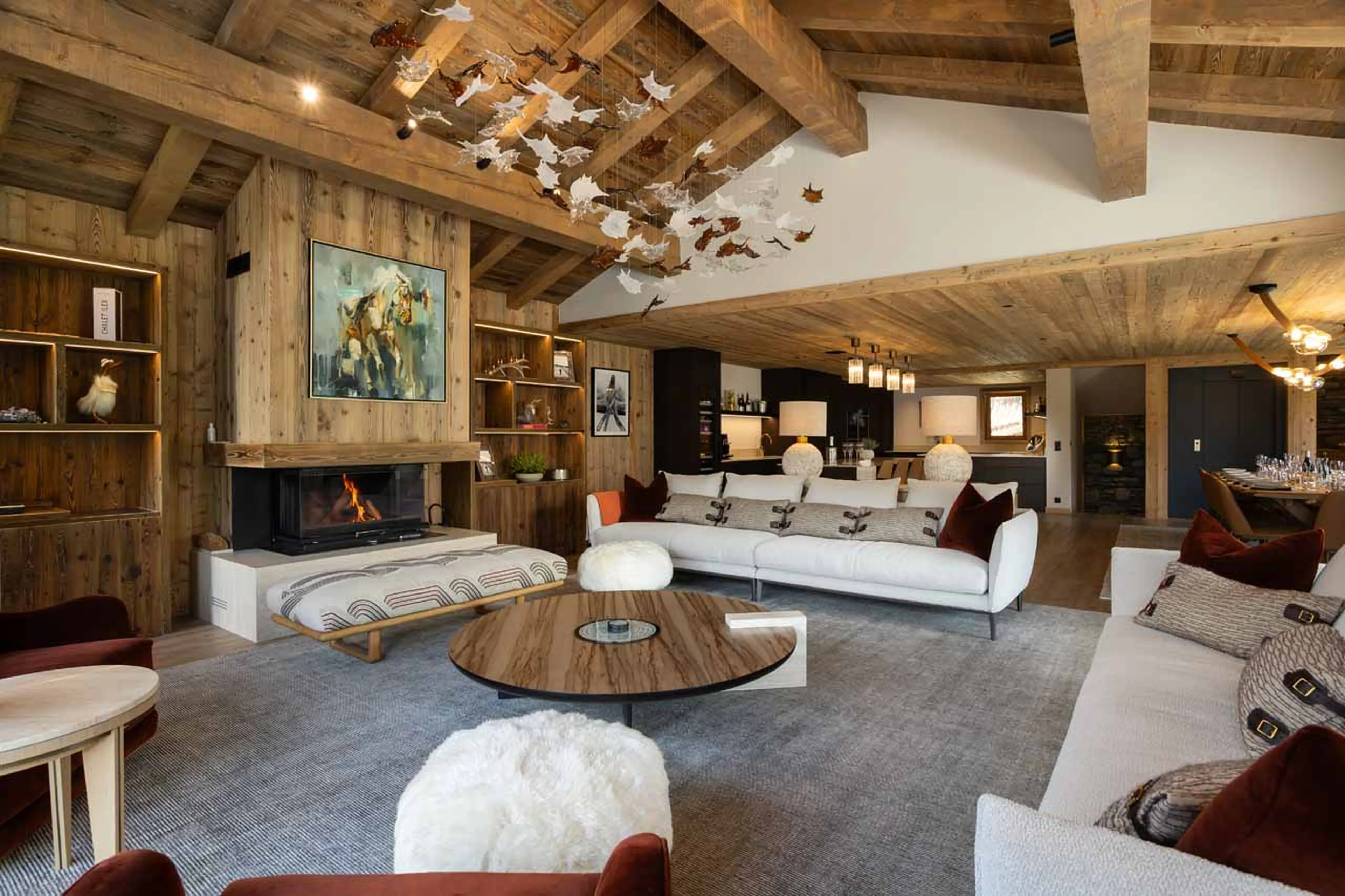 Living area at Chalet Ilex in St Martin de Belleville